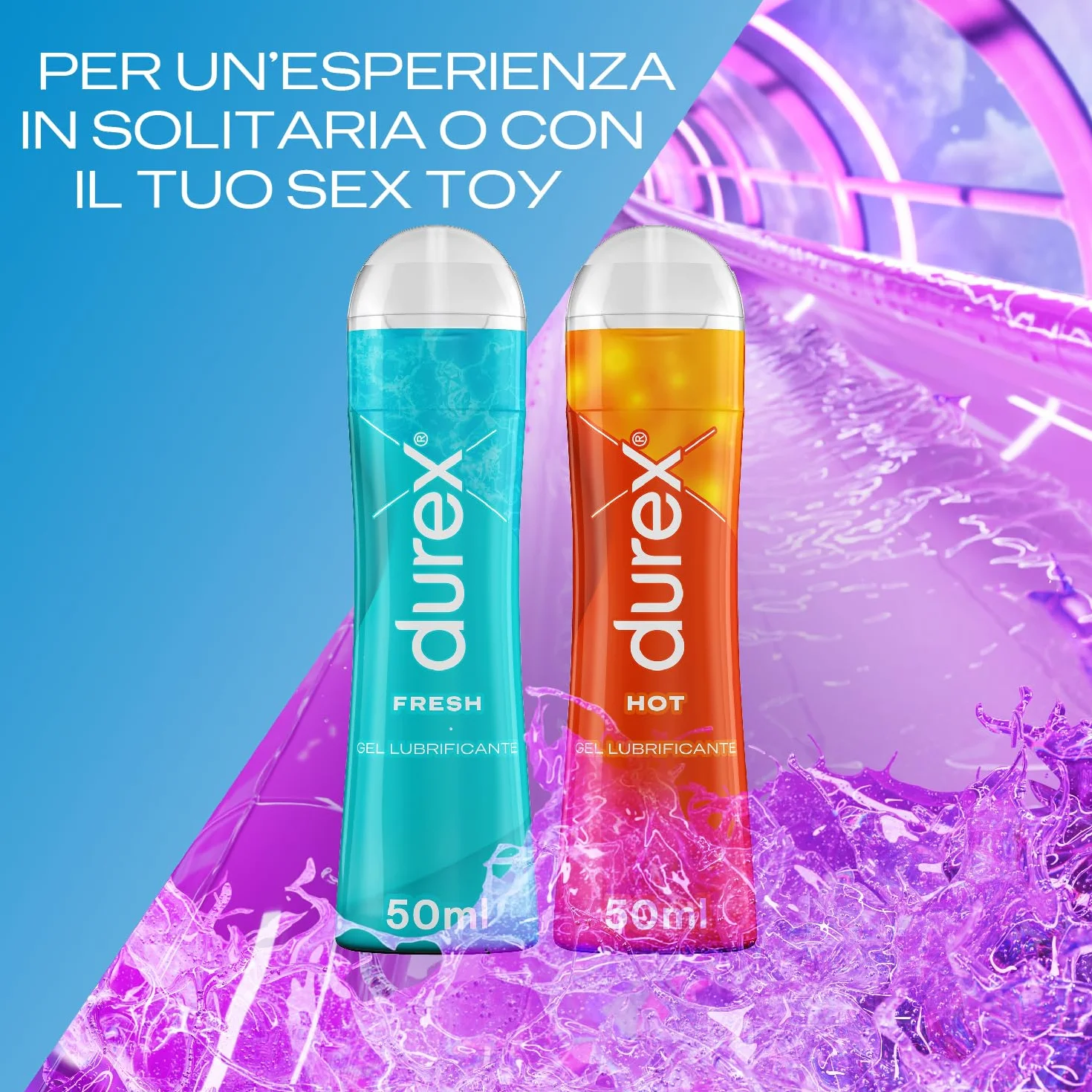 Durex Gel Fresh Lubrificante Intimo a Base D'Acqua, Effetto Fresco, 50 ml