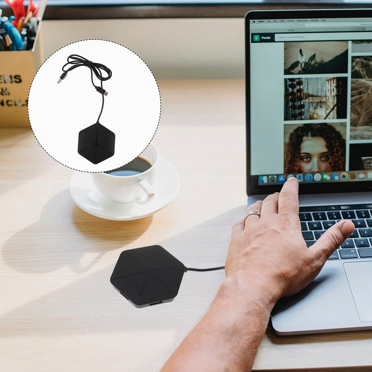 NUOBESTY 2pezzi Hub Usb Multifunzionale Portatile Otg Adattatore Compatibile Per Computer Tablet e Smartphone Design Trasferimento Type-c Otg