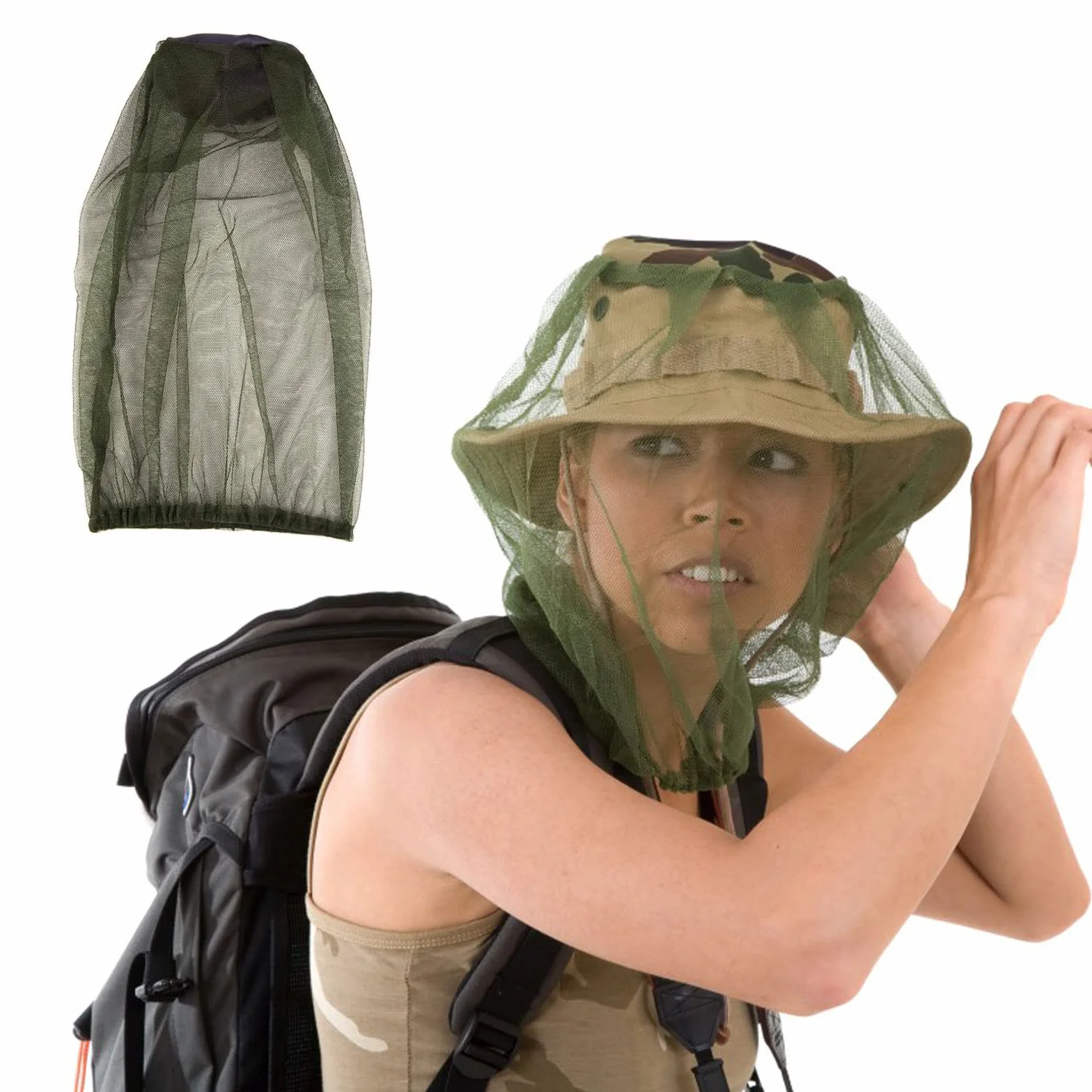 Cappello con zanzariera, protezione per il viso antimalvagio