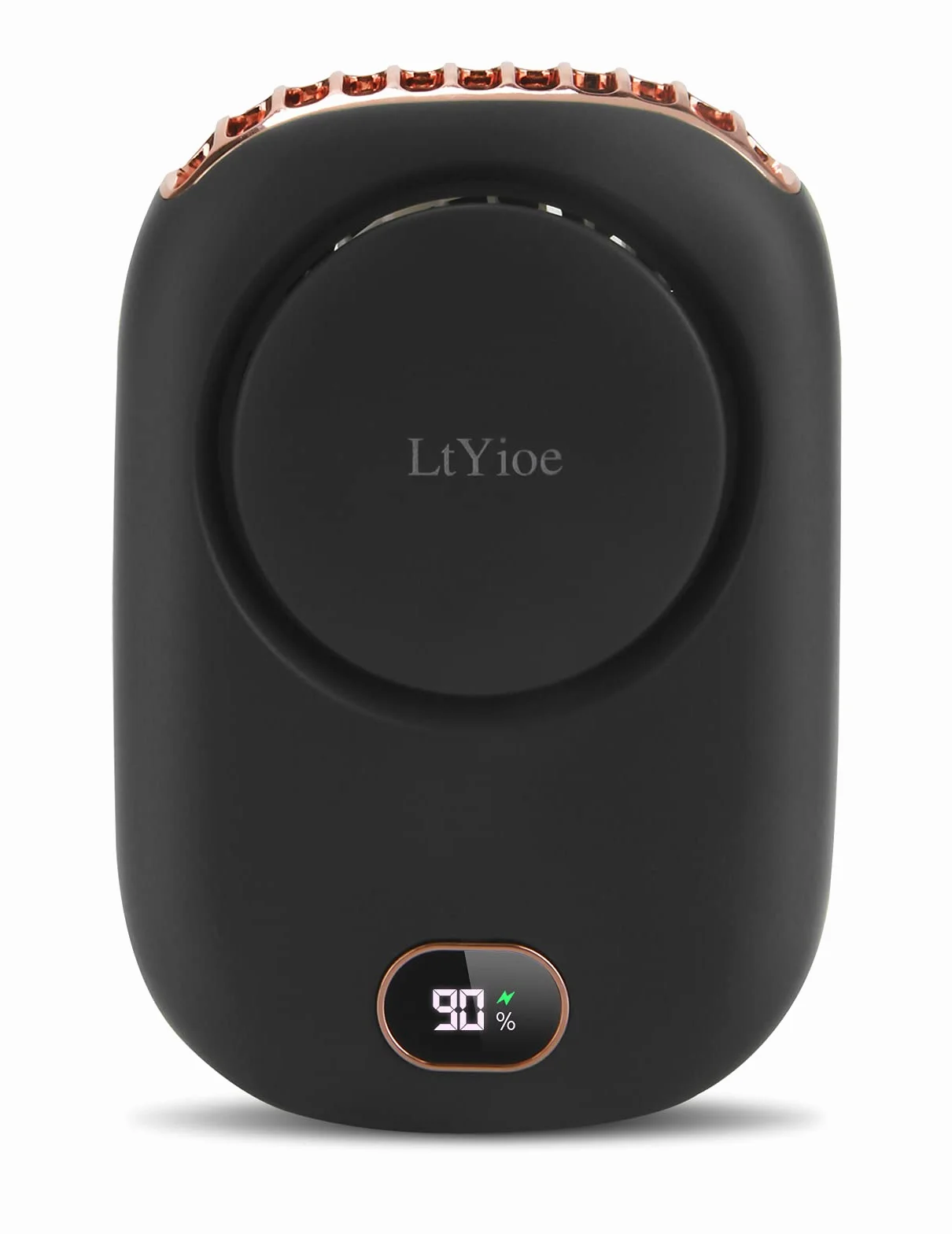 LtYioe Ventilatore USB Mini Ventilatore Portatile con 3 velocità Regolabili, Multifunzionale Ventilatore Personali Batteria Ricaricabile e Display LED per Viaggi Casa Esterno Ufficio(Nero)