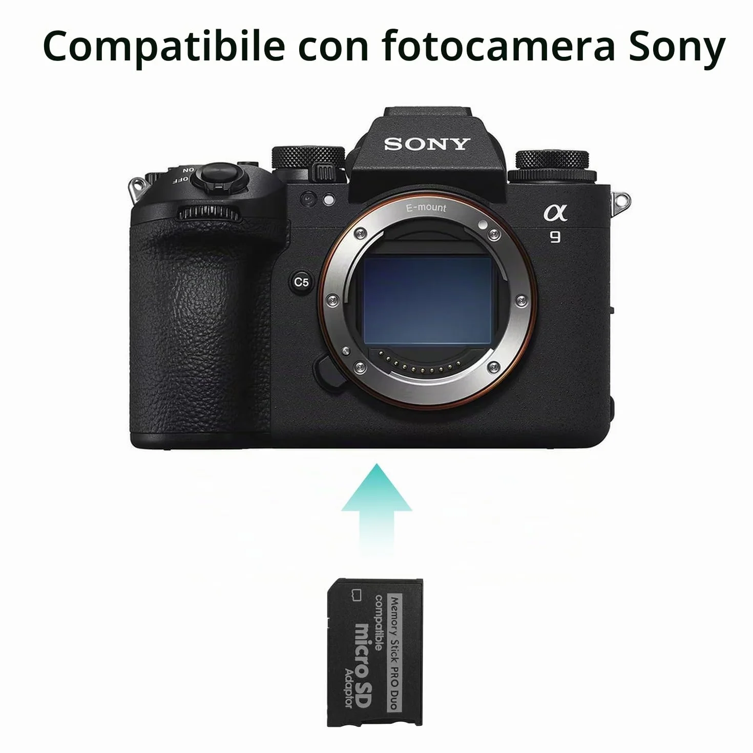QUMOX Adattatore MicroSD a Memory Stick PRO Duo, compatibile con dispositivi con slot Duo, per fotocamere, videocamere, PSP, Handycam