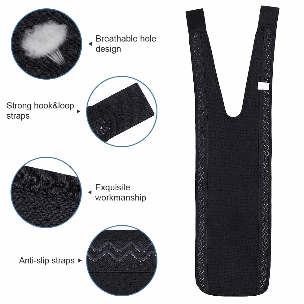 Fascia Coscia Regolabile a Compressione Neoprene per Anca Inguine Ginocchio Destra o Sinistra
