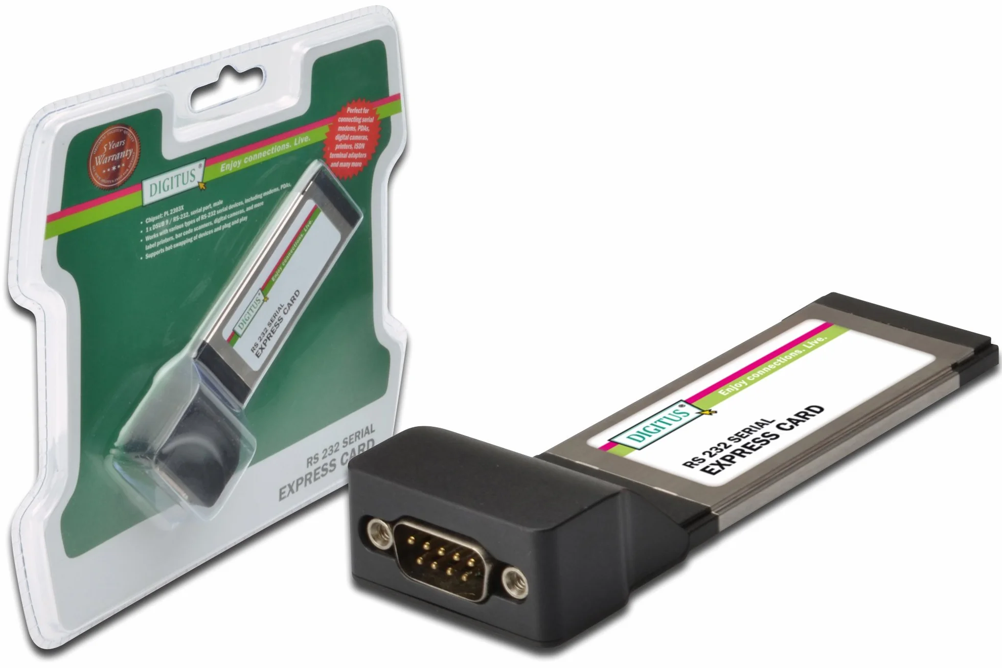 Digitus DS31204 Scheda Express Card con Porta Seriale 9 Poli Rs232