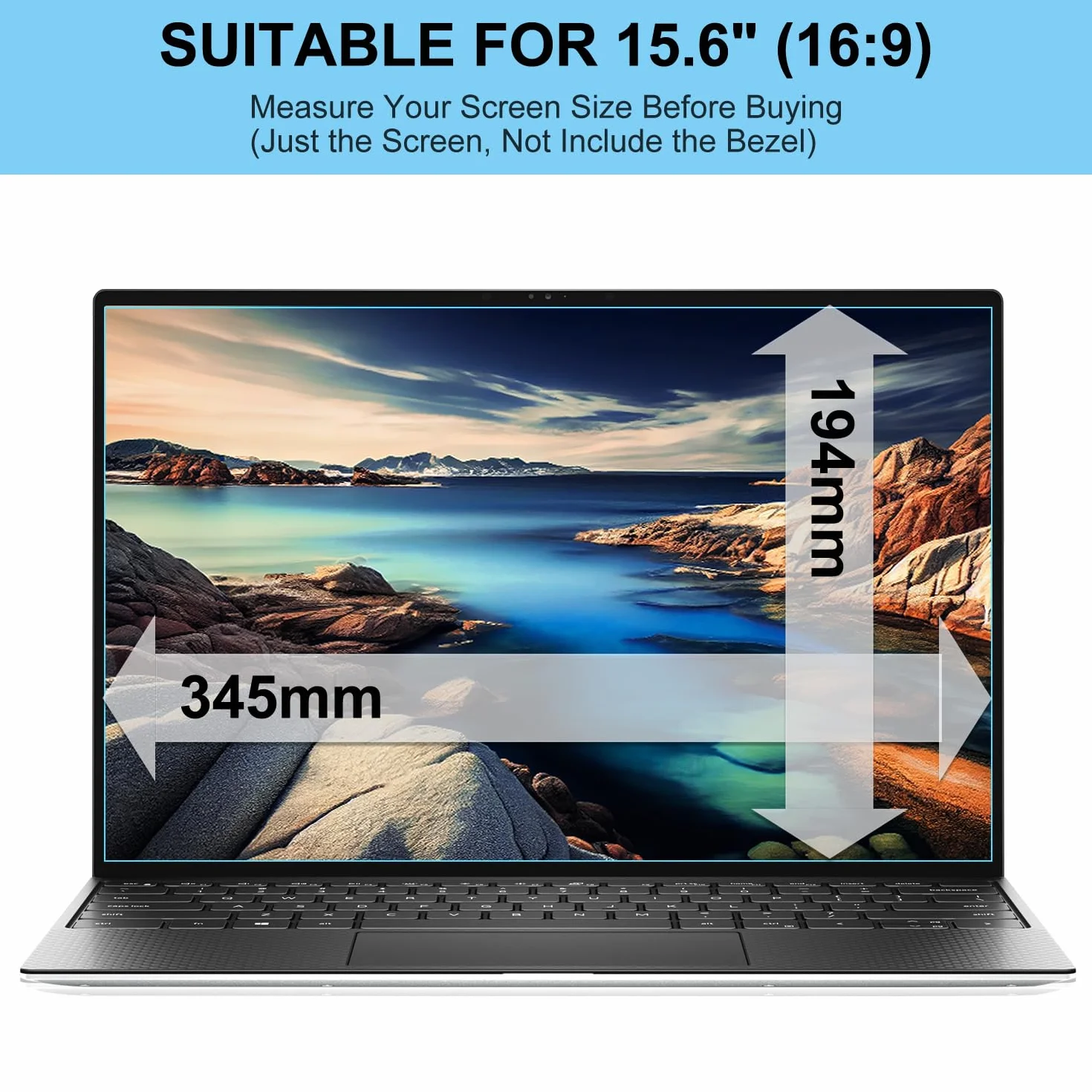 HaruYo 2 Pezzi 15,6 Pollici Anti Luce Blu Proteggi Schermo, Filtro Antiriflesso Protezione per Gli Occhi, Pellicola Protettiva Schermo per Laptop 15,6”16:9 (345 x 194mm)
