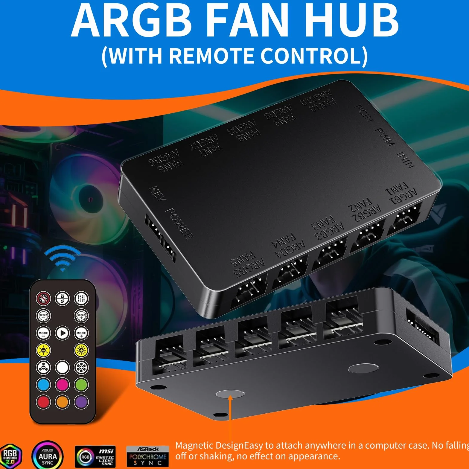 Oddtone Hub Ventole ARGB PWM 2-in-1 Controller 20 Porte SATA