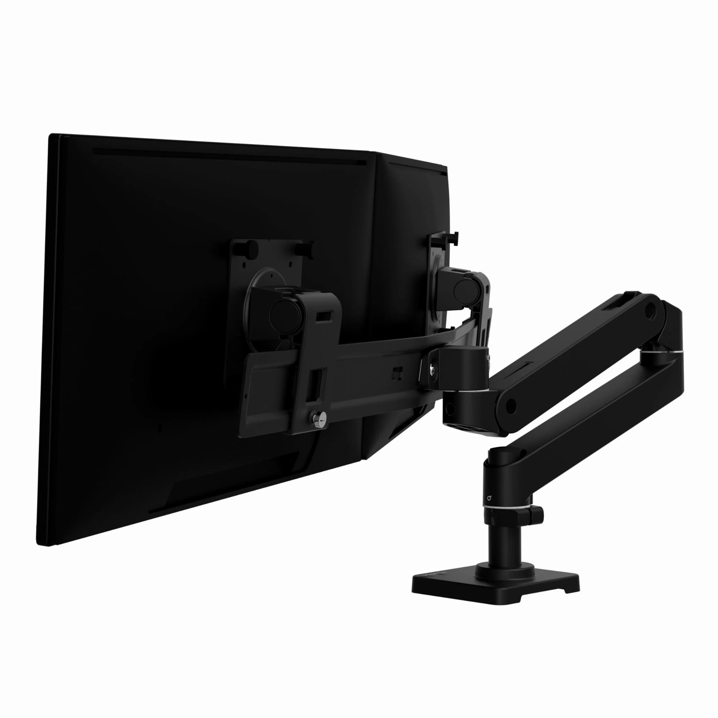 Ergotron – LX Pro Premium Dual Direct Monitor Braccio, VESA Supporto da tavolo – per 2 monitor fino a 27 pollici, 4,1 kg ciascuno – Nero opaco