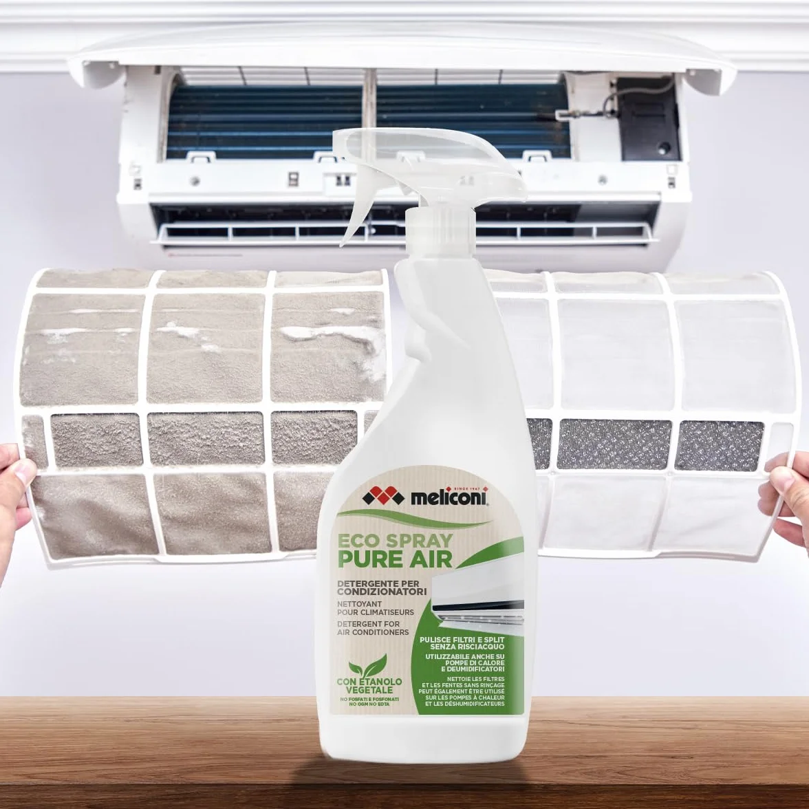 Meliconi Eco Spray Pure Air Spray detergente per condizionatori naturale elimina polvere batteri deumidificatori pompe di calore