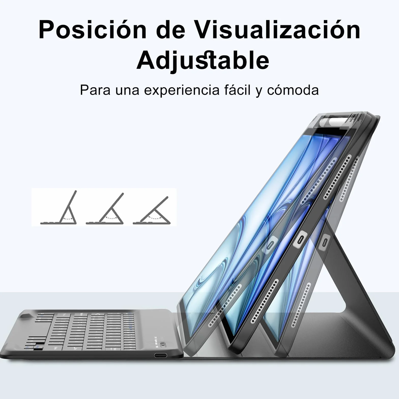 JADEMALL Tastiera per iPad Air 13" M4/M3/M2 2026/2025/2024, Italiano QWERTY Tastiera Bluetooth Magnetica Staccabile per iPad Air 13 Pollici M2/M3/M4 2024/2025/2026, Nero