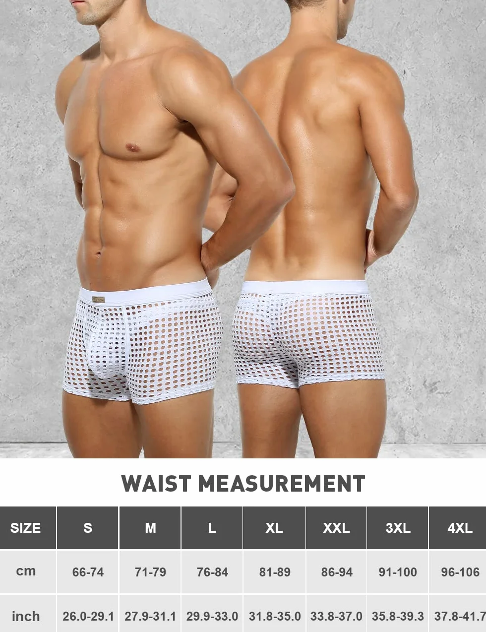 Casey Kevin Intimo Uomo Sexy Mutande Boxer Trasparenti Mesh Boxer Shorts