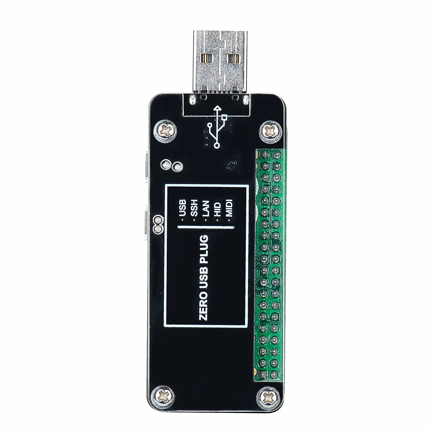 GeeekPi - Scheda di espansione USB Dongle con custodia per Raspberry Pi Zero/Zero W, sia anteriore che posteriore può essere inserito