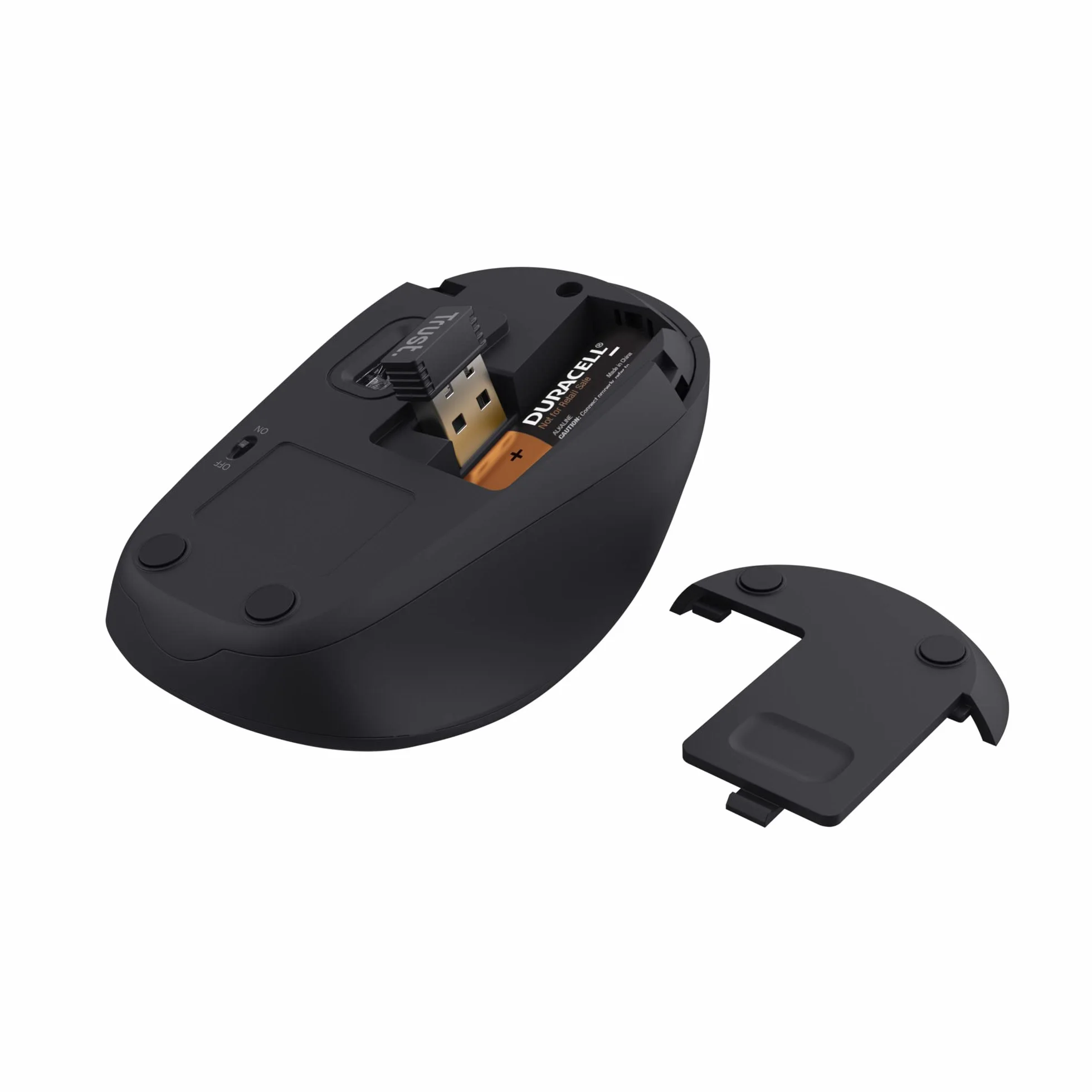 Trust Mouse Wireless Silenzioso 800-1600 DPI Microricevitore USB Compatto per PC Laptop Mac