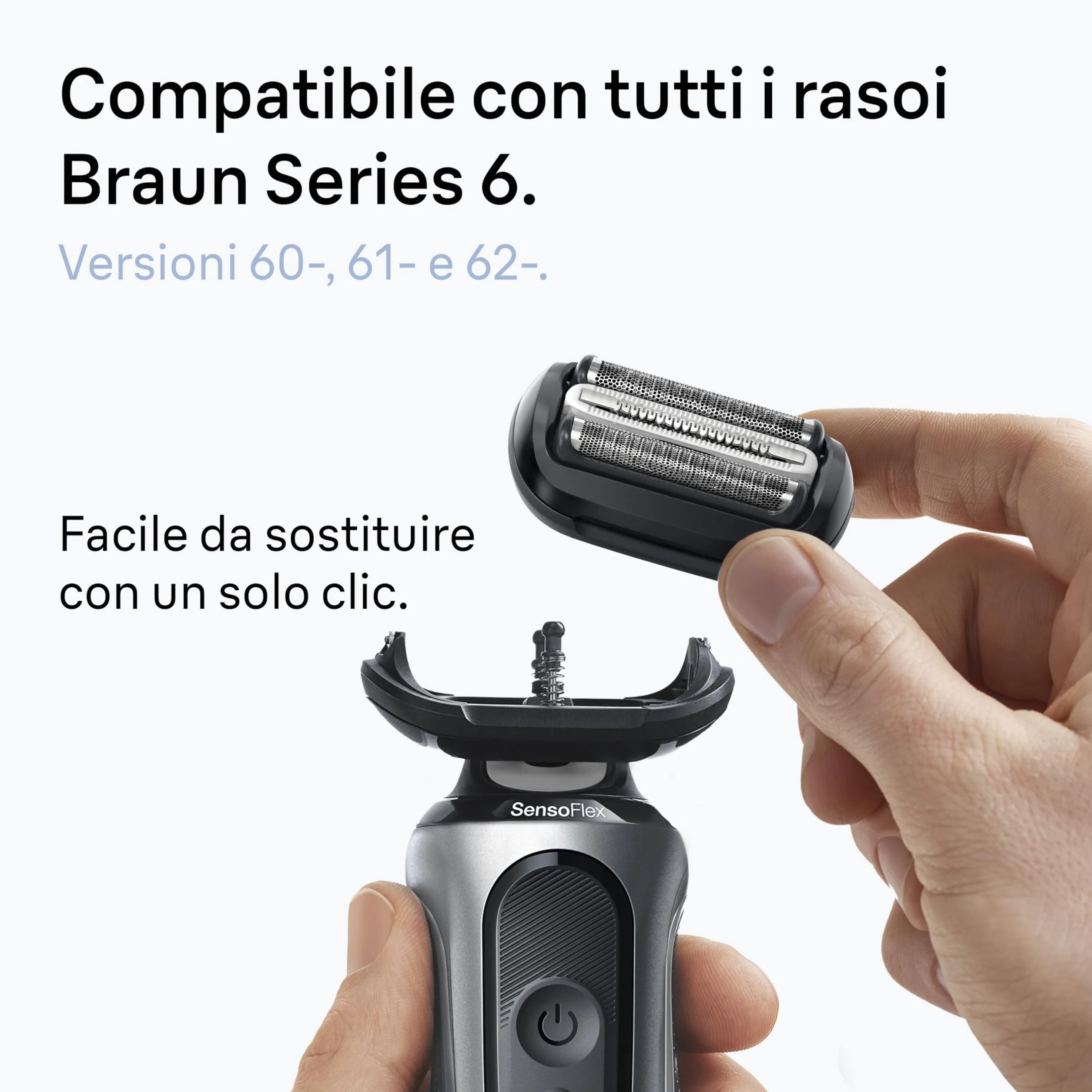 Braun Serie 6 64b Testina Originale Rasoio Elettrico Barba Compatibile 60- 61- 62-