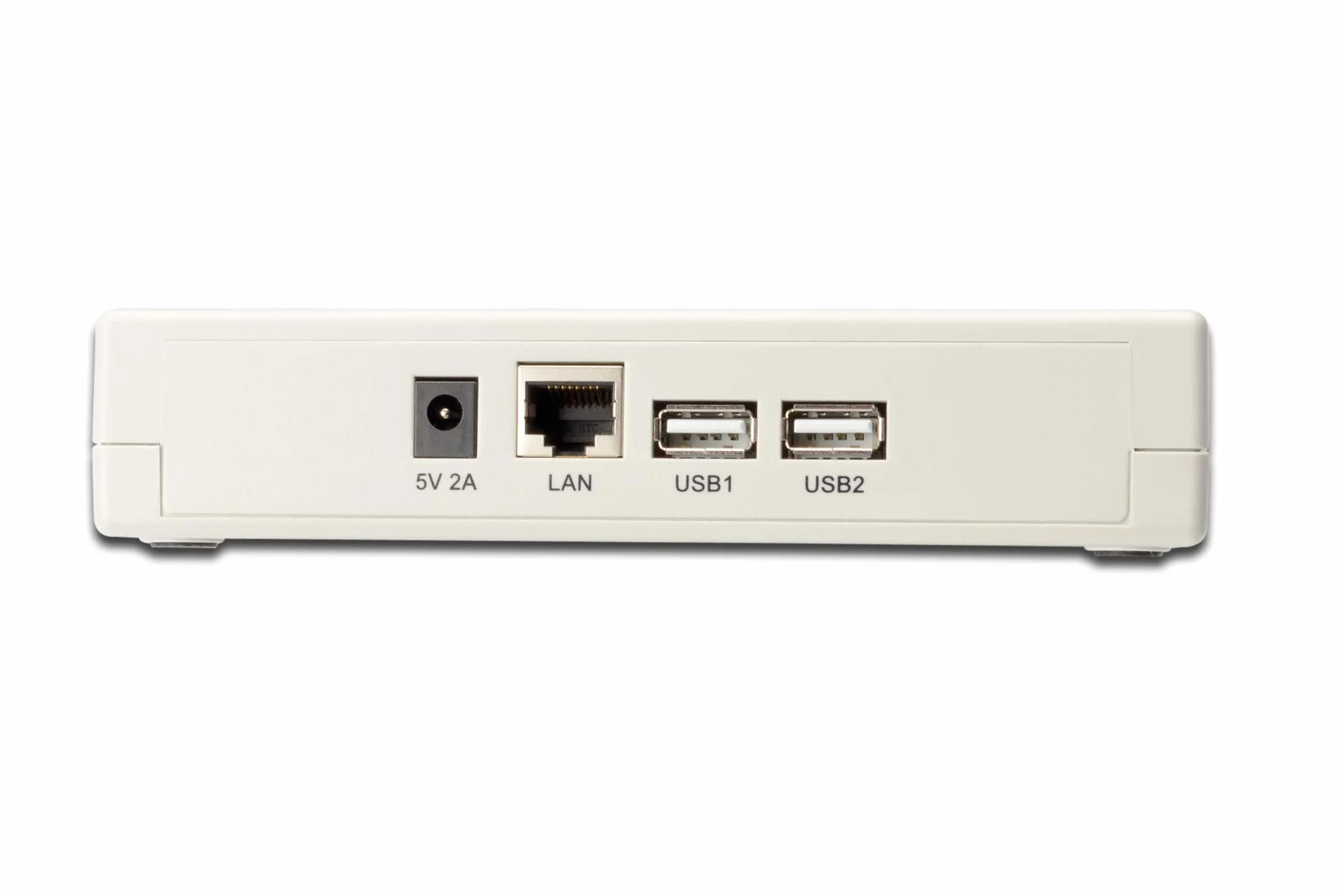 DIGITUS 2+1 Port Printserver, 1x RJ45, 2x USB A, 1x DB-36-pin maschio, USB 2.0, Fast Ethernet 100 Mbit/s, Grigio