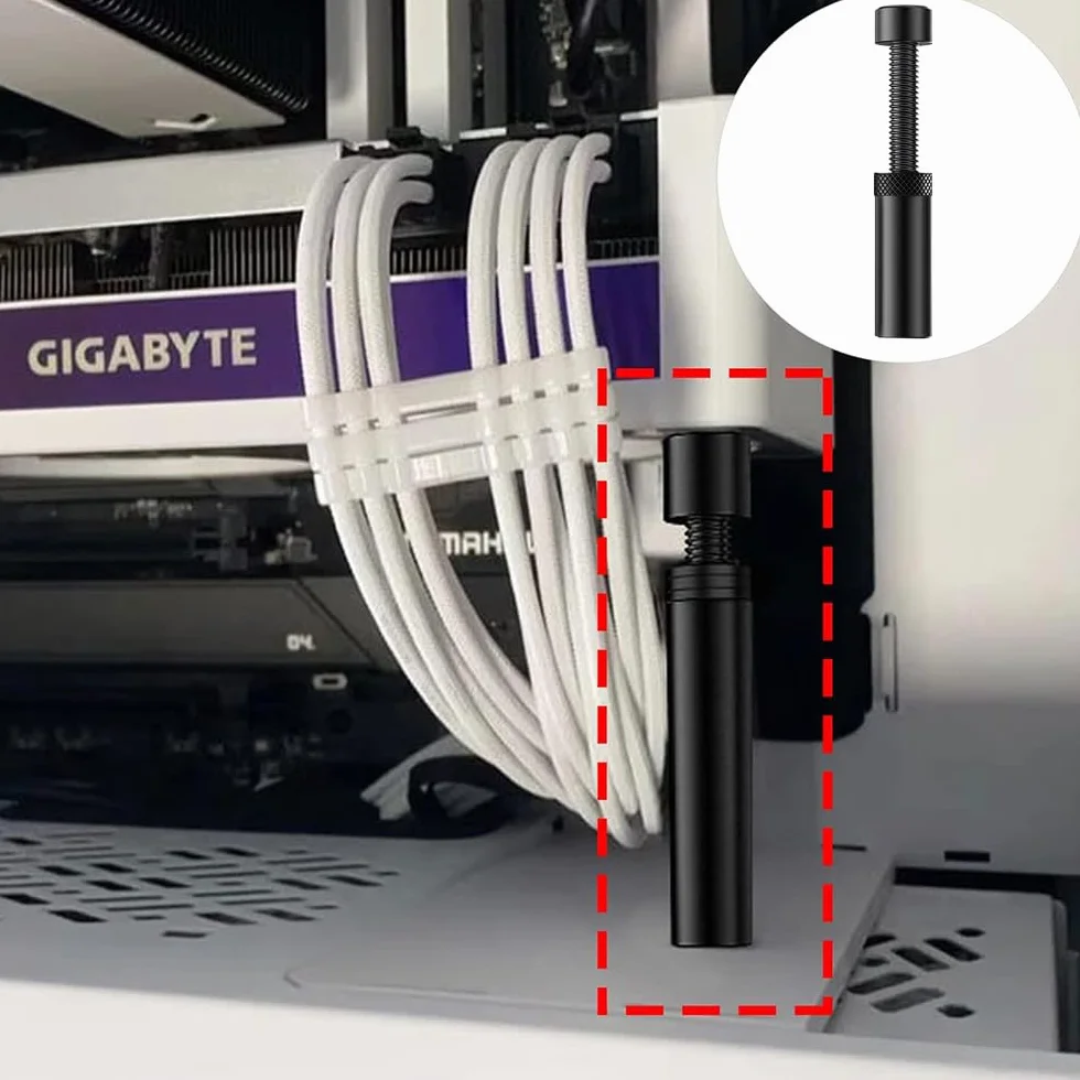 Staffa di Supporto per GPU Regolabile 49-80 mm in Lega di Alluminio Base Magnetica per Schede Grafiche 4080 Super Nero