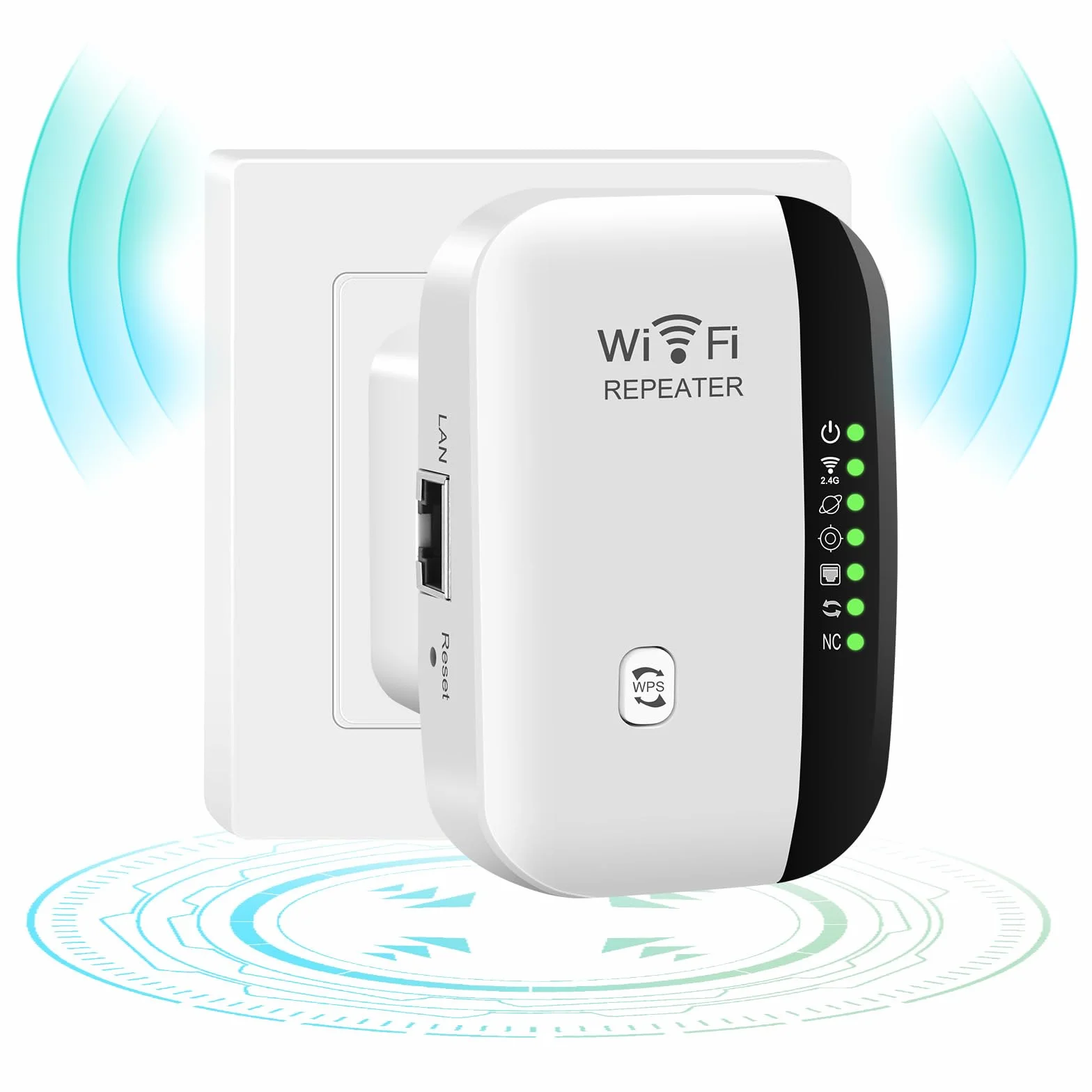 Flintronic Ripetitore WiFi Potente, 2025 Più Recente WLAN Ripetitore WiFi Extender, Amplificatore di Segnale Wifi, Amplificatore Internet con Porta Ethernet, Spina UE(Supporta router 2.4G)