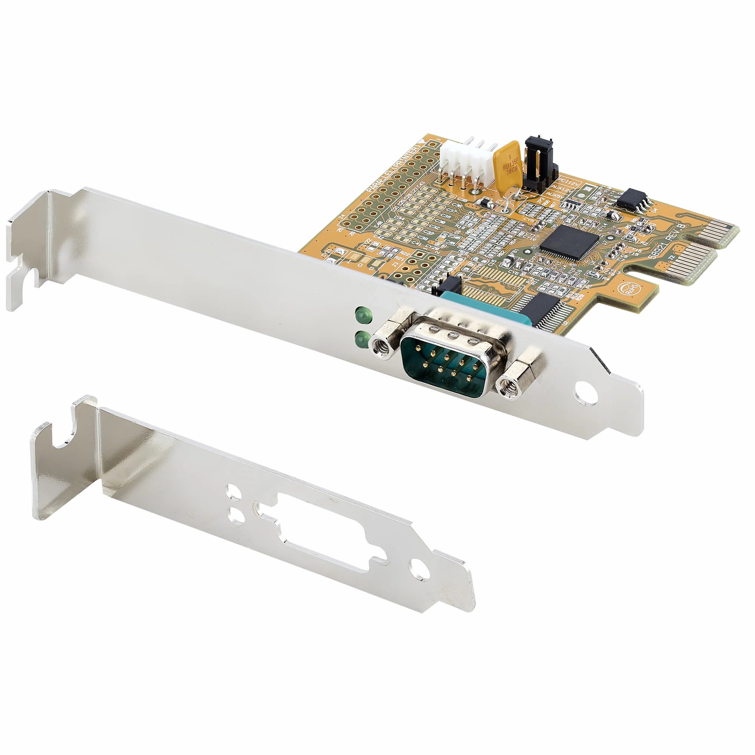 StarTech.com Scheda seriale PCI Express a 1 porta; Scheda di interfaccia seriale da PCIe a RS232 (DB9), Scheda PCIe con 16C1050 UART con ritenzione COM, Windows e Linux (11050-PC-SERIAL-CARD)