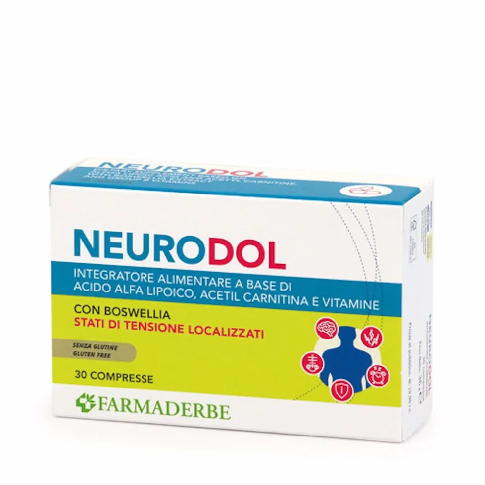 Farmaderbe Neurodol Acido Lipoico Integratore Sistema Nervoso 30 Compresse