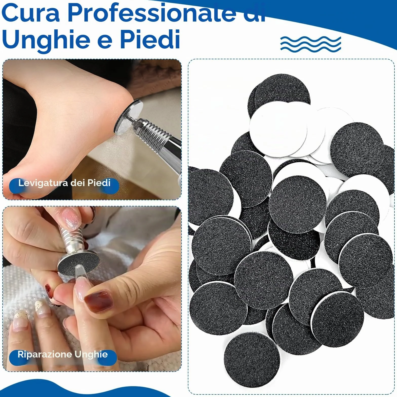 Piedi Grinder Carta Vetrata 150pz Disco di Levigatura Strumento Pedicure per Pelle Morta Tallone Screpolato