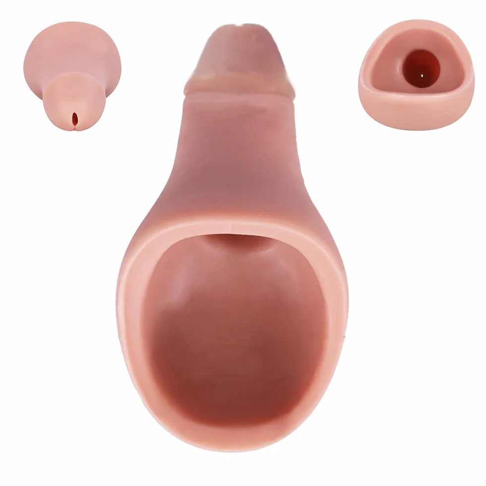 Dildo in Silicone con Bavaglio Urinale – Mundknebel Grande per Donne, Ball Gag per Giochi BDSM