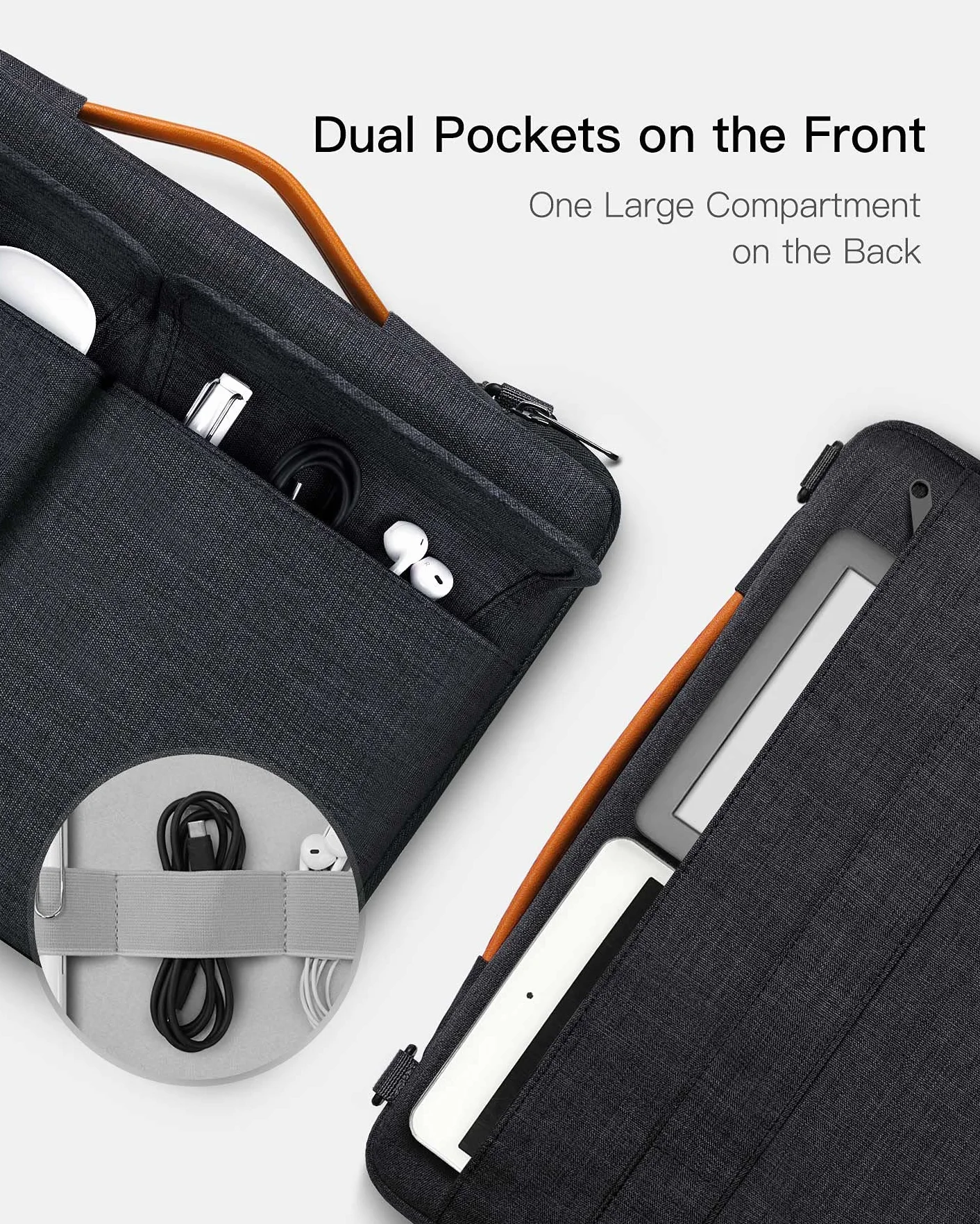 Inateck 360° Protezione Custodia Borsa Compatibile con 14 MacBook M5/M4/M3/M2/M1 Pro/Max 2025-2021,Macbook Air 13 M4 2025, M3/M2/M1 2012-2024, MacBook Pro 13 2012-2022, Custodia per PC Messenger Bag