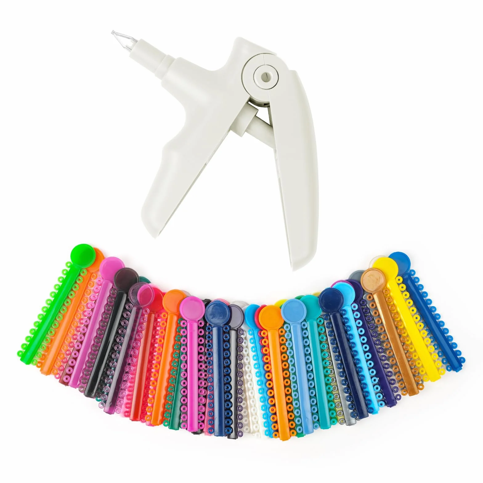 OFFCUP Strumenti Ortodontici per Legature 40 Pezzi Elastici Dentali Bianco