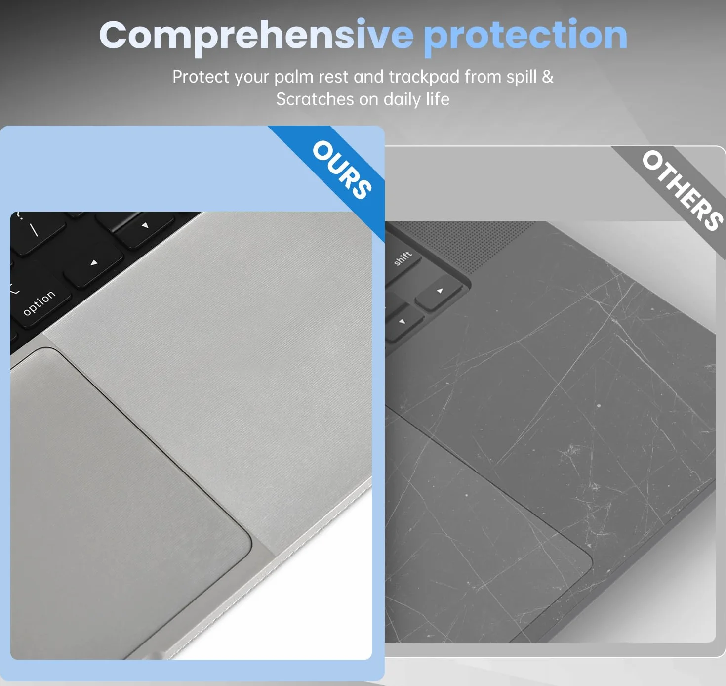 Palm Rest Cover Skin compatibile con MacBook Pro 2025 2024 2023 14" M4 M3 Chip A3112 A3401 A3185 A2992 A2918 Trackpad Protector Touch Pad Cover Skin, MacBook Pro 14" Accessori, Trasparente (4 pezzi)
