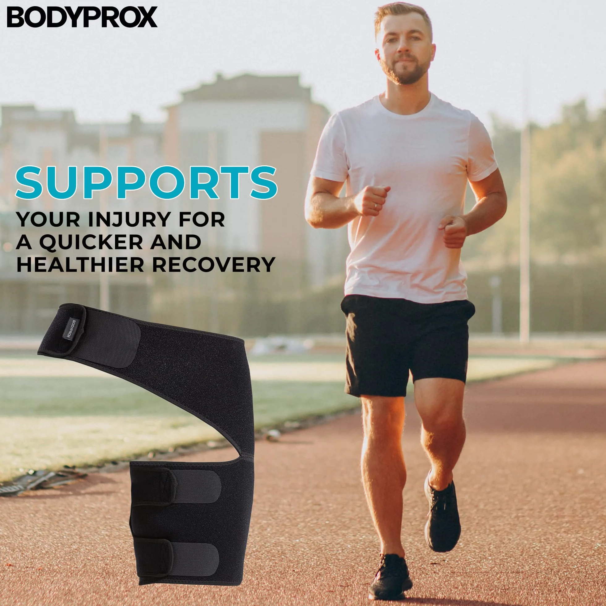 Bodyprox Groin Wrap, Supporto Regolabile per Dolore all'Anca, Coscia e Nervo Sciatico