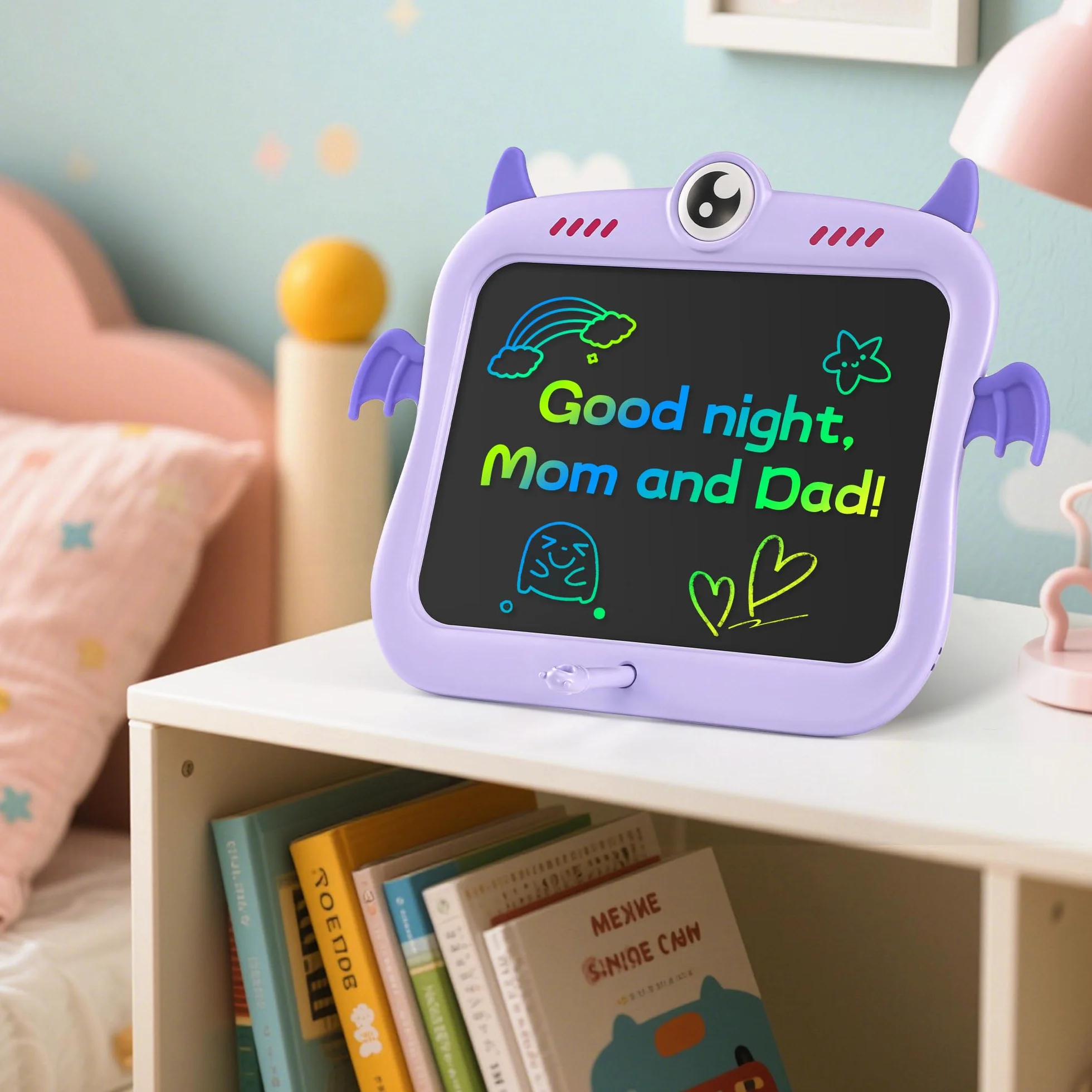 Tavoletta Grafica Bambini LCD 8,5 Pollici Display a Colori Lavagna Portatile Cancellabile