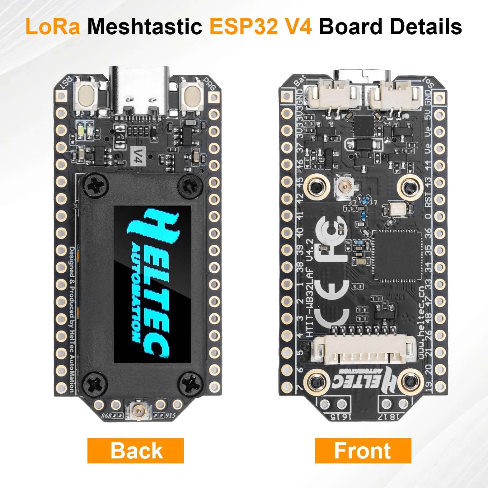 LoRa Meshtastic ESP32 V4 Board con antenna 868MHz e display OLED e GPS AYWHP LoRa ESP32 scheda di sviluppo WLAN integrato Bluetooth SX-1262 Chip compatibile con Arduino/Mesh tastic