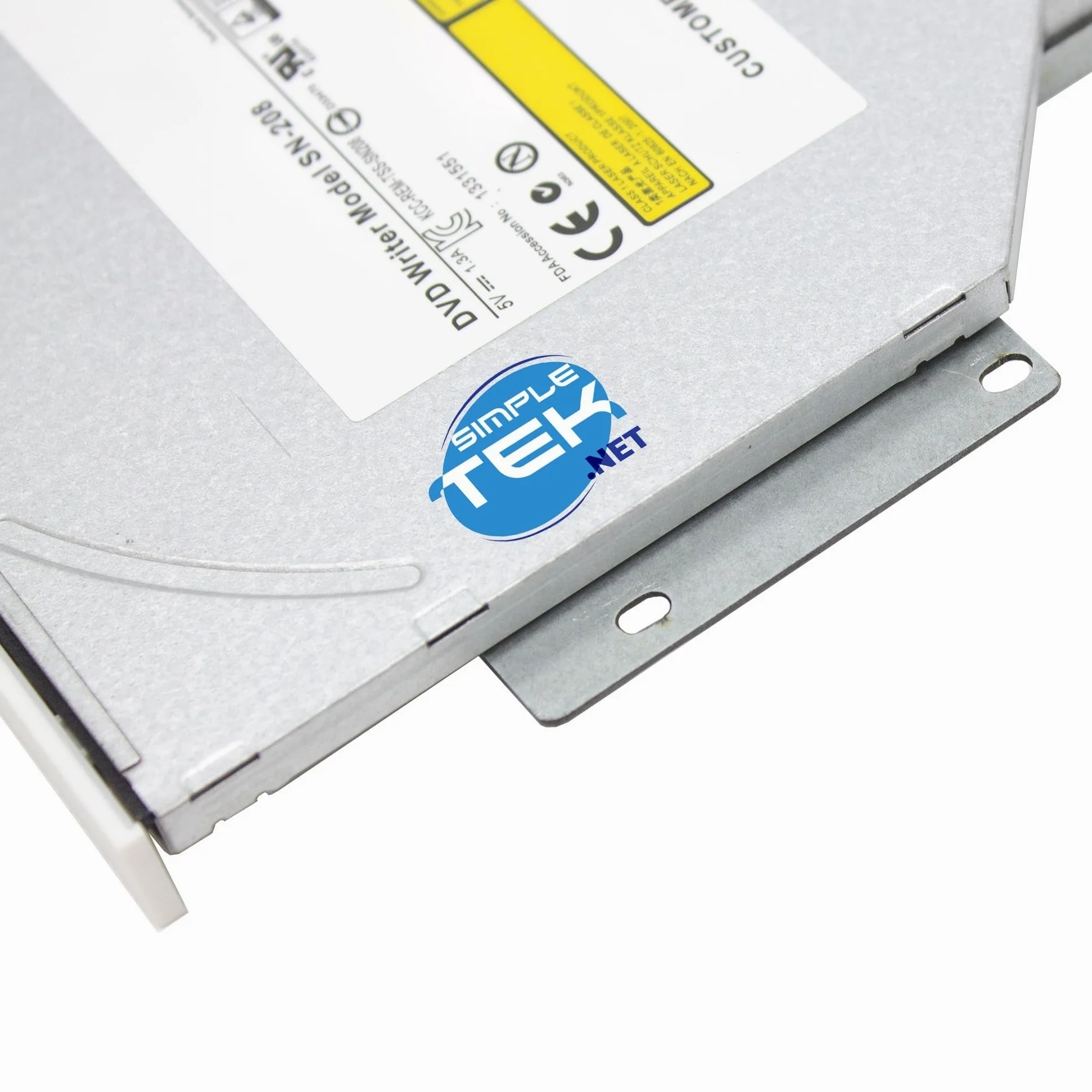 SIMPLETEK - Masterizzatore CD/DVD 12,7 mm con mascherina bianca SATA DVD-RW + Staffa generica di fissaggio 45K0494