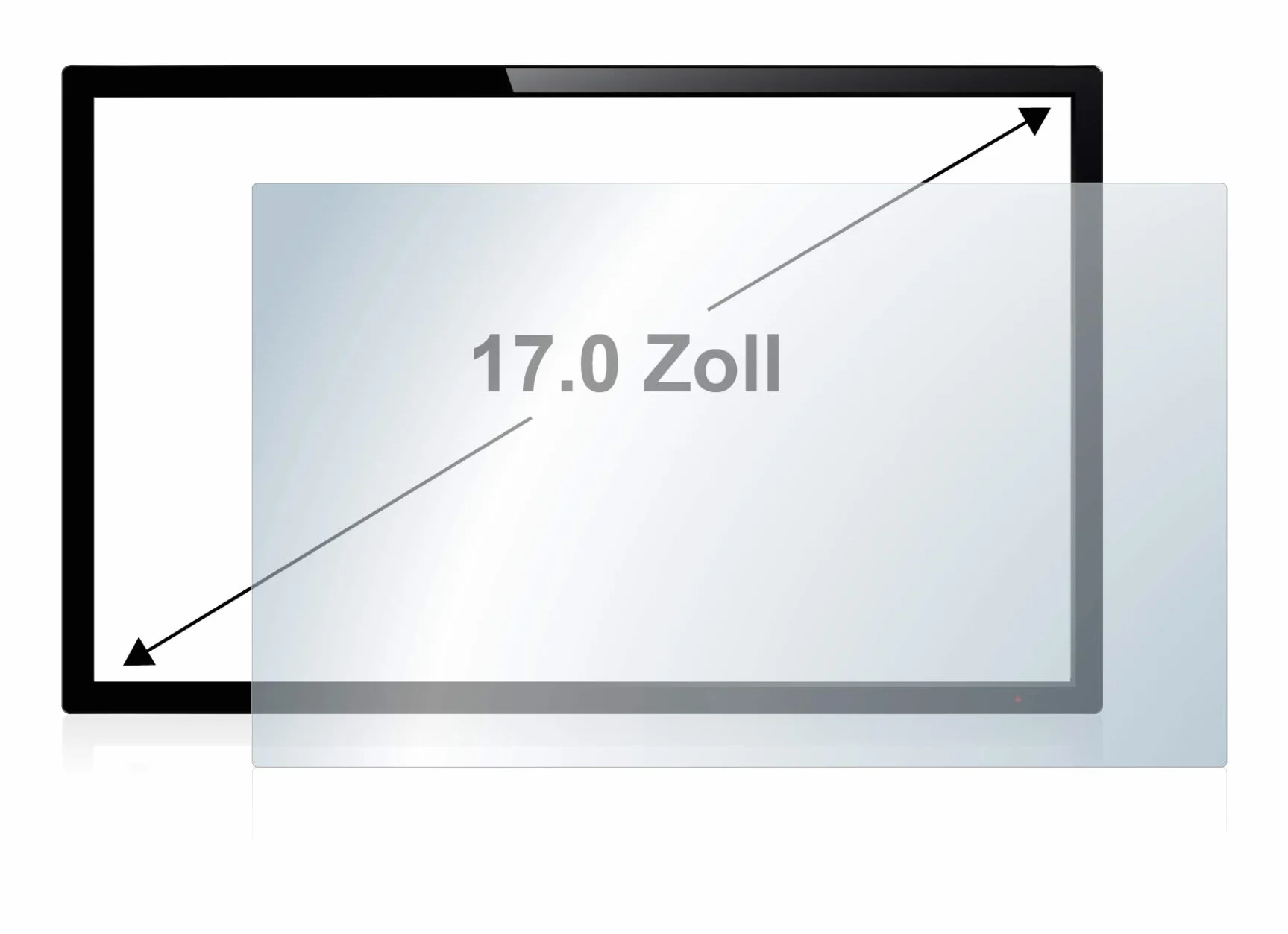 brotect Pellicola Protettiva Opaca 17" per PC touch panel con 43.2 cm (17,0 pollici) [368 mm x 229 mm, 16:10] Proteggi Schermo Anti-Riflesso