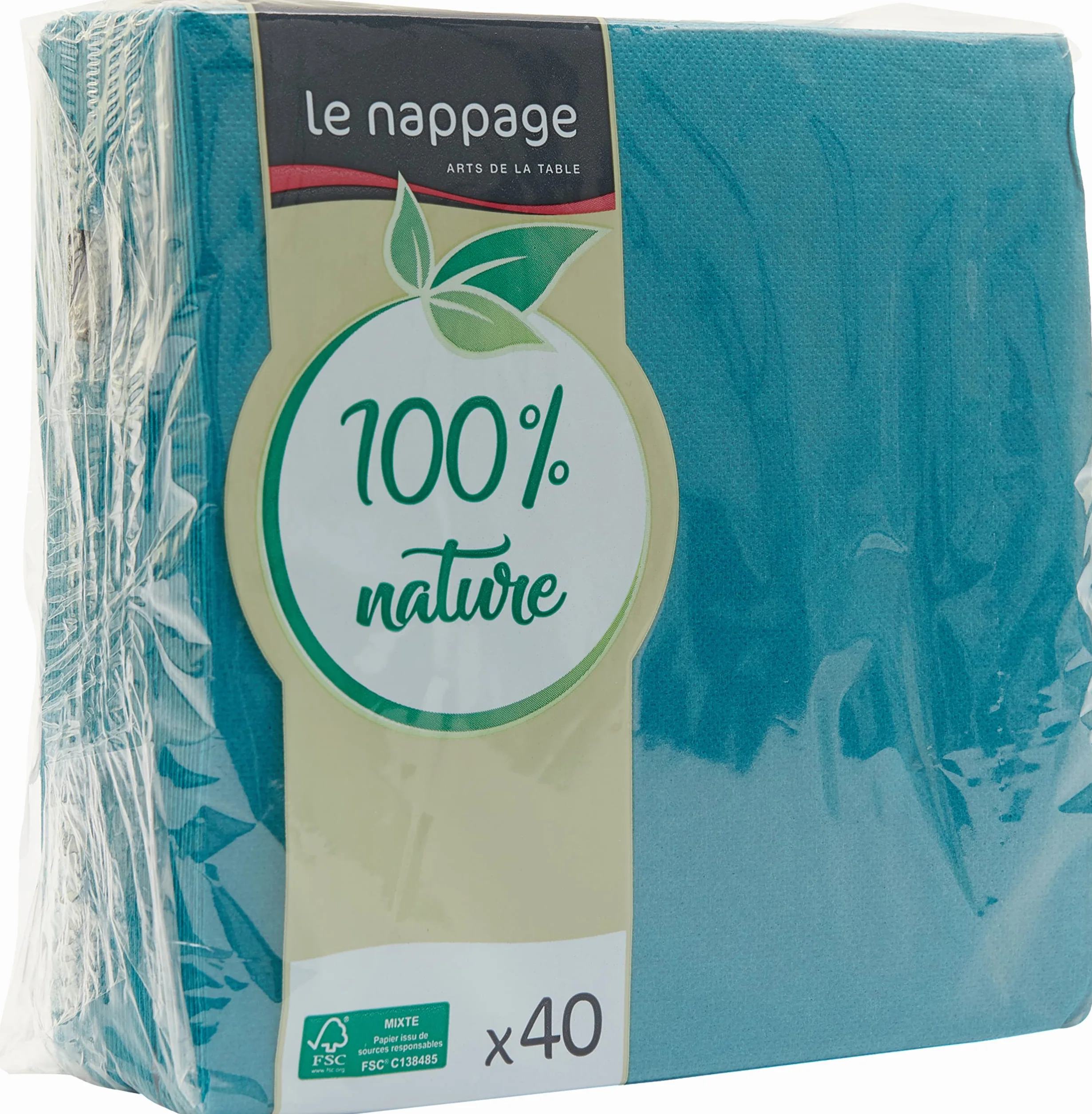 LE NAPPAGE ARTS DE LA TABLE Tovaglioli Tex Touch 38 x 38 cm FSC Carta Anatra Blu