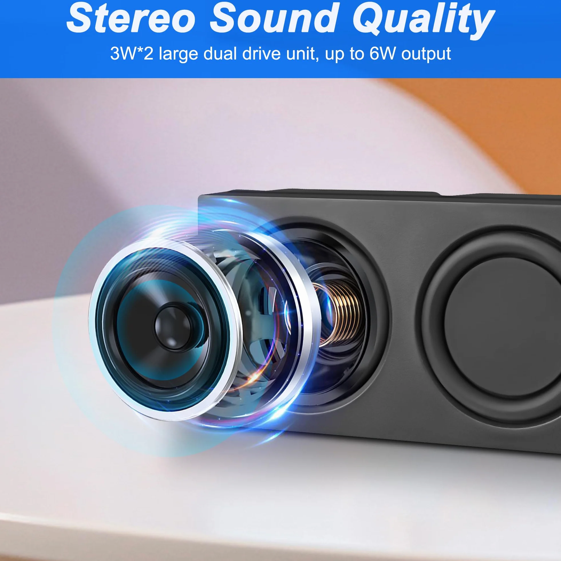 MEIRIYFA Mini Altoparlante USB PC con Controllo Volume 3.5mm AUX Jack Stereo per Desktop Tablet Telefono Nero 1.2M
