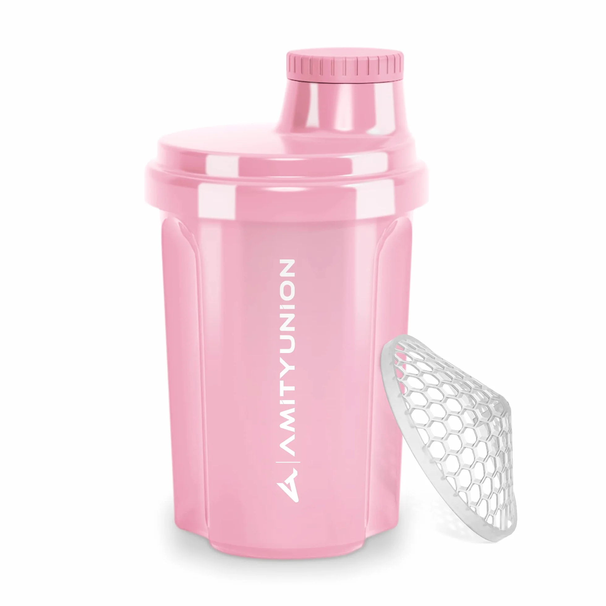AMITYUNION Shaker proteine 300 ml Heaven a prova di perdite senza BPA con setaccio e scala