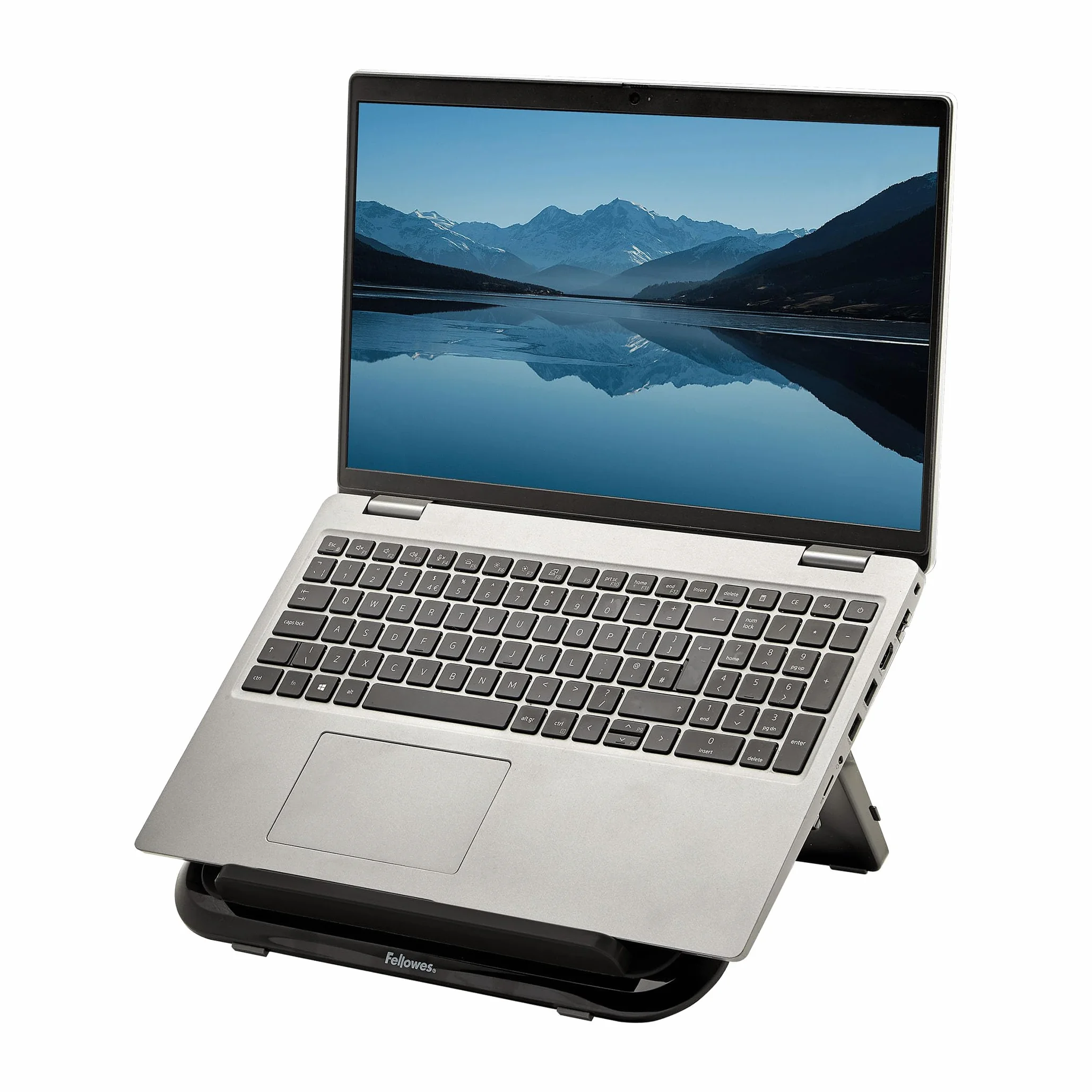 Fellowes Supporto Laptop Everyday – Nero – Portatile, ergonomico, con 7 altezze regolabili – Per casa, ufficio e lavoro ibrido – Fino a 17", max 4 kg