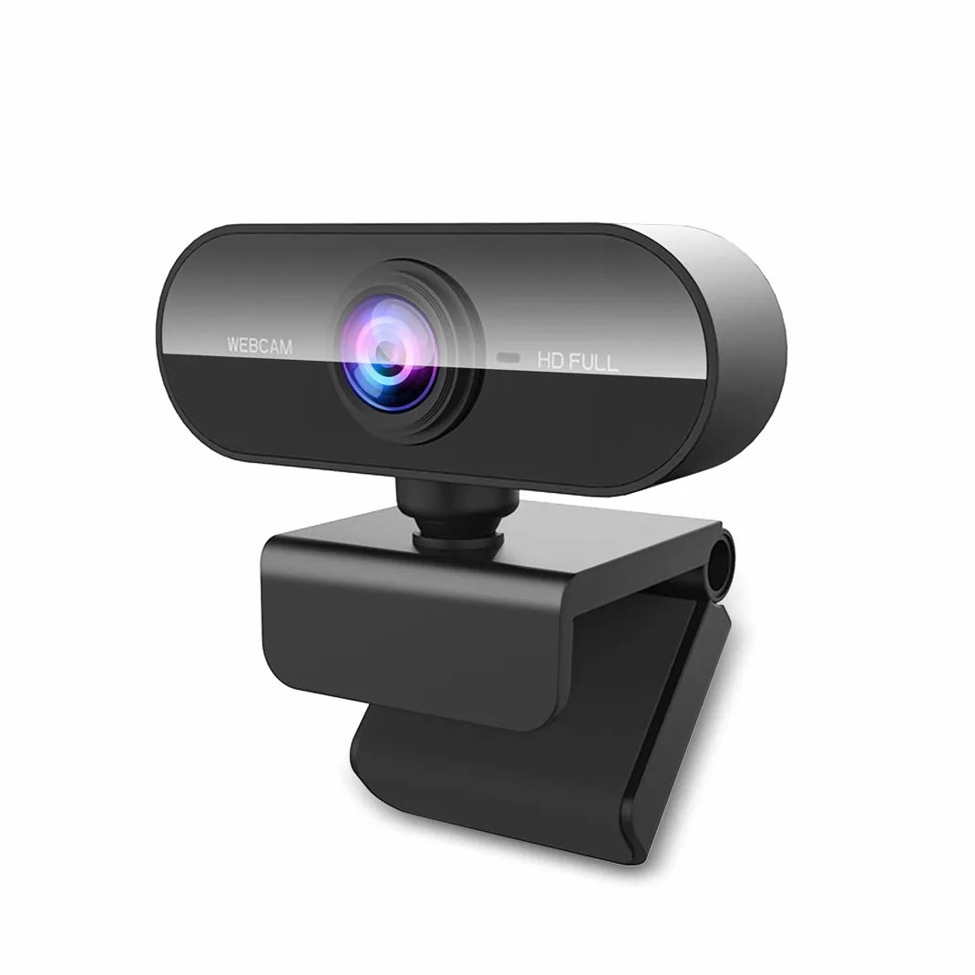 FWV Webcam streaming con microfono e anello luminoso 2K HD Web Cam con copertura, supporto per PC/MAC/laptop/desktop, webcam grandangolare per YouTube, Skype, Zoom, Xbox One, videochiamate, studio e