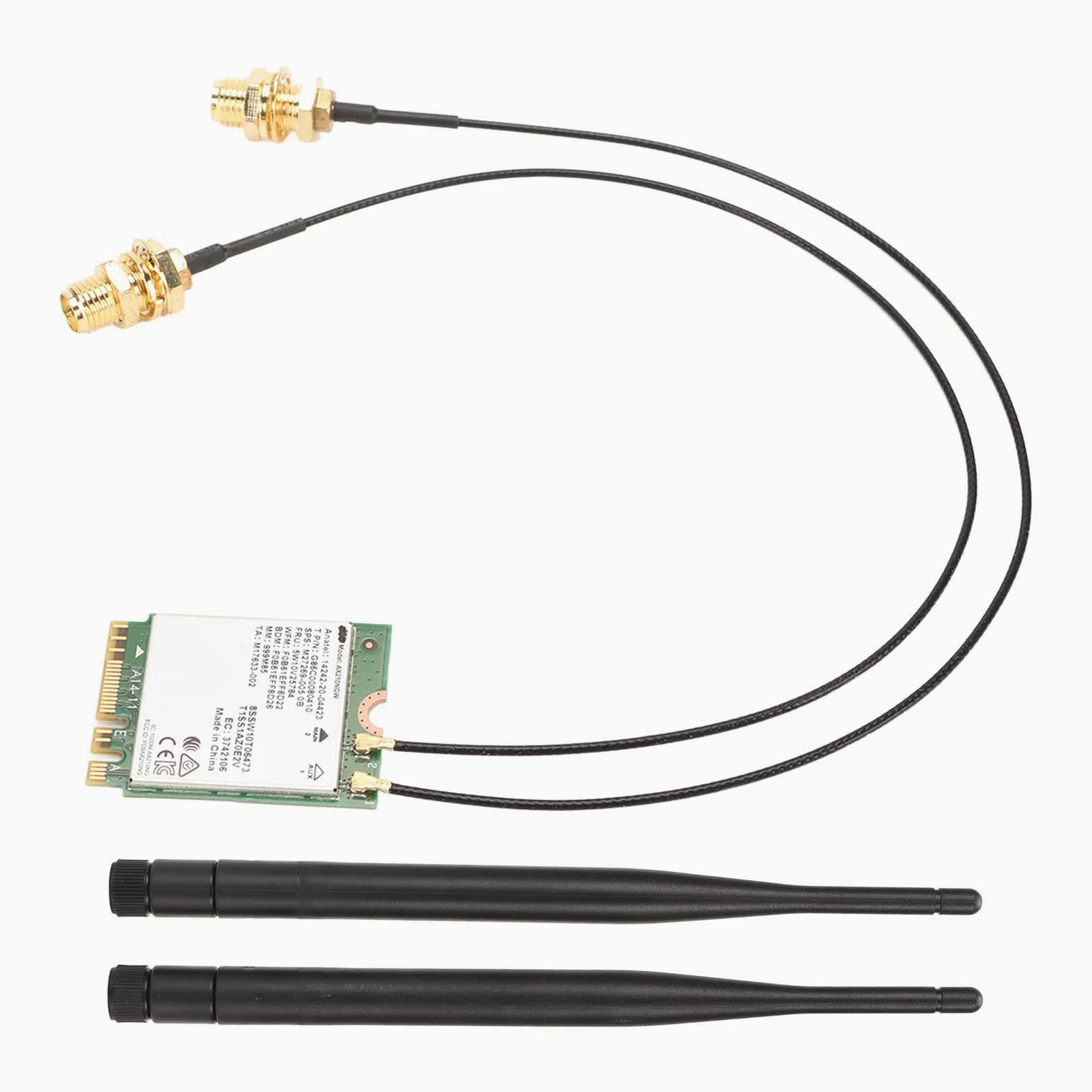 Scheda di Rete Wireless, Modulo Scheda di Rete, Gigabit Tri Band WiFi 6 Generazione 802.11AX Standard 6GHz 5GHz 2.4GHz M.2 NGFF Modulo Scheda Wireless