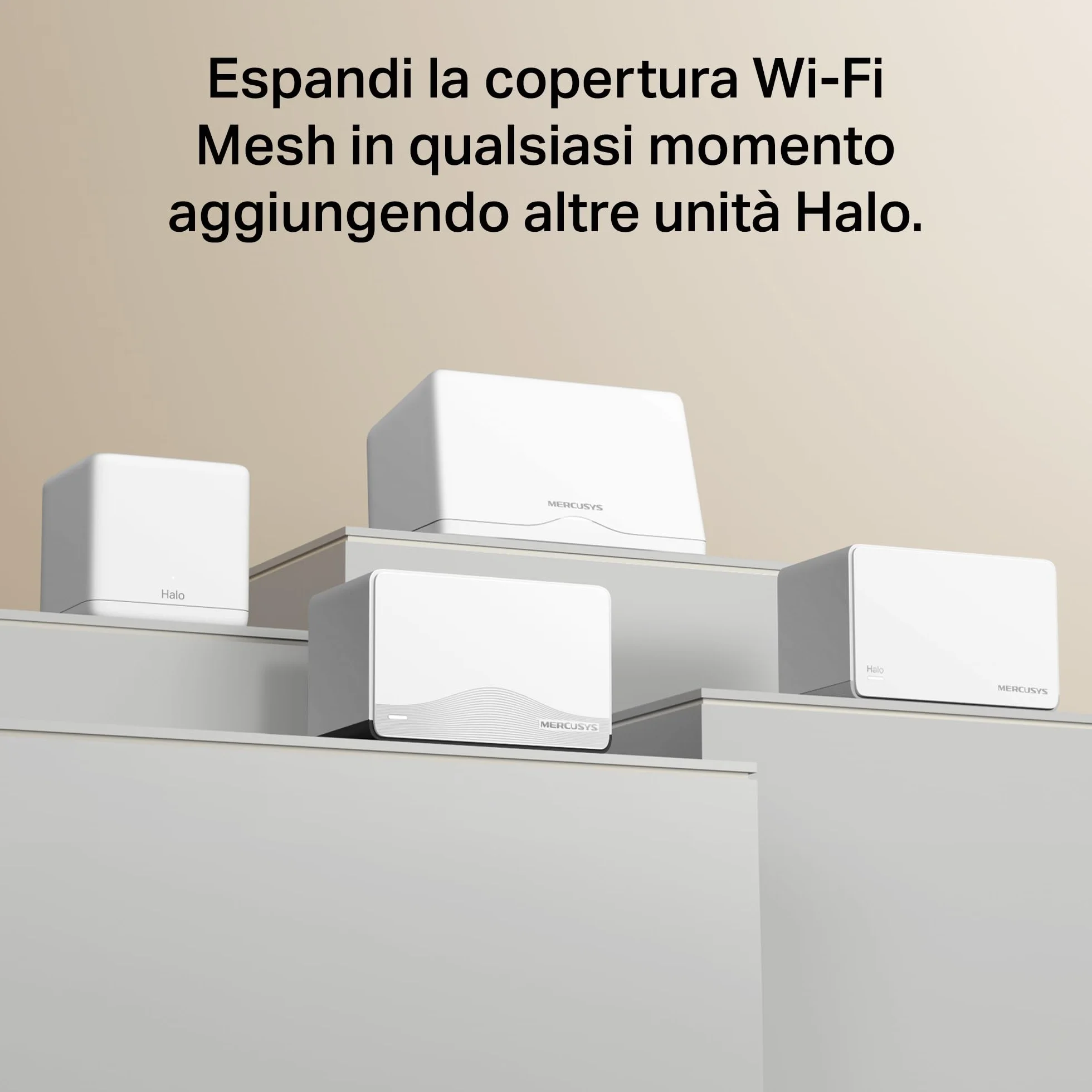 Mercusys TP-Link Halo H27BE Mesh Wi-Fi 7 BE3600Mbps Dual-Band, 2.5G Porta WAN/LAN, 2 Porte LAN Gigabit, Coperti fino a 650m2, 4K-QAM, MLO, Multi-RUs, VPN,Controllo da APP, 3pz