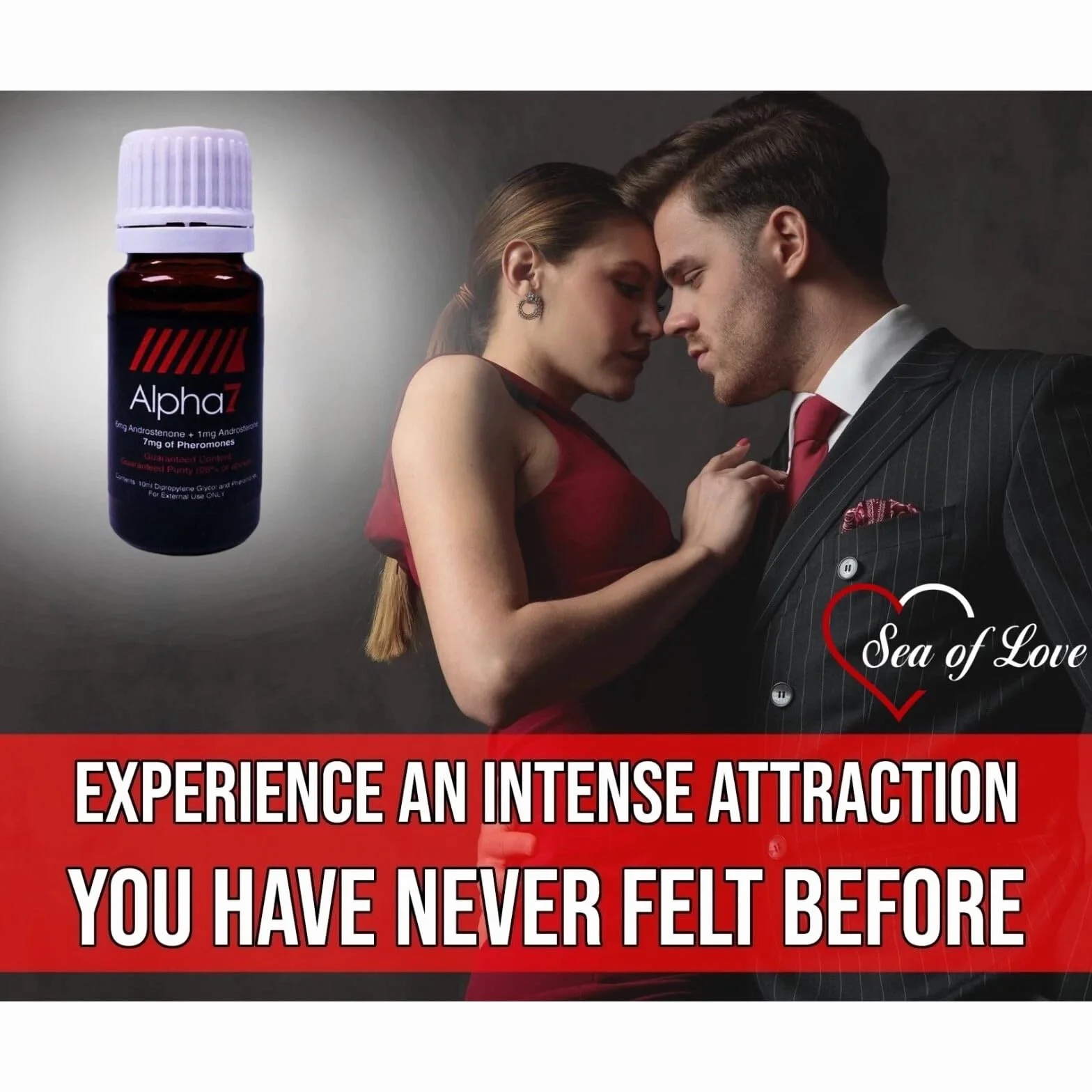 Alpha-7 Feromoni non profumati da uomo, potente miscela alfa con androstenone e androsterone, booster di colonia, flacone contagocce da 10 ml