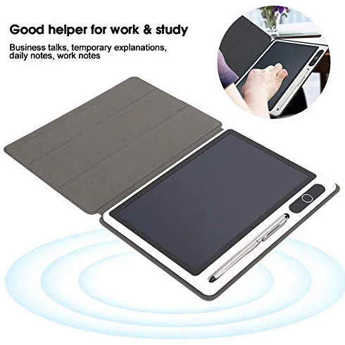 Tablet LCD 10 cali Strumento di pittura a mano Blocco note elettronico Tecnologia laminazione alta qualità (Czarny z etui skórzanym)