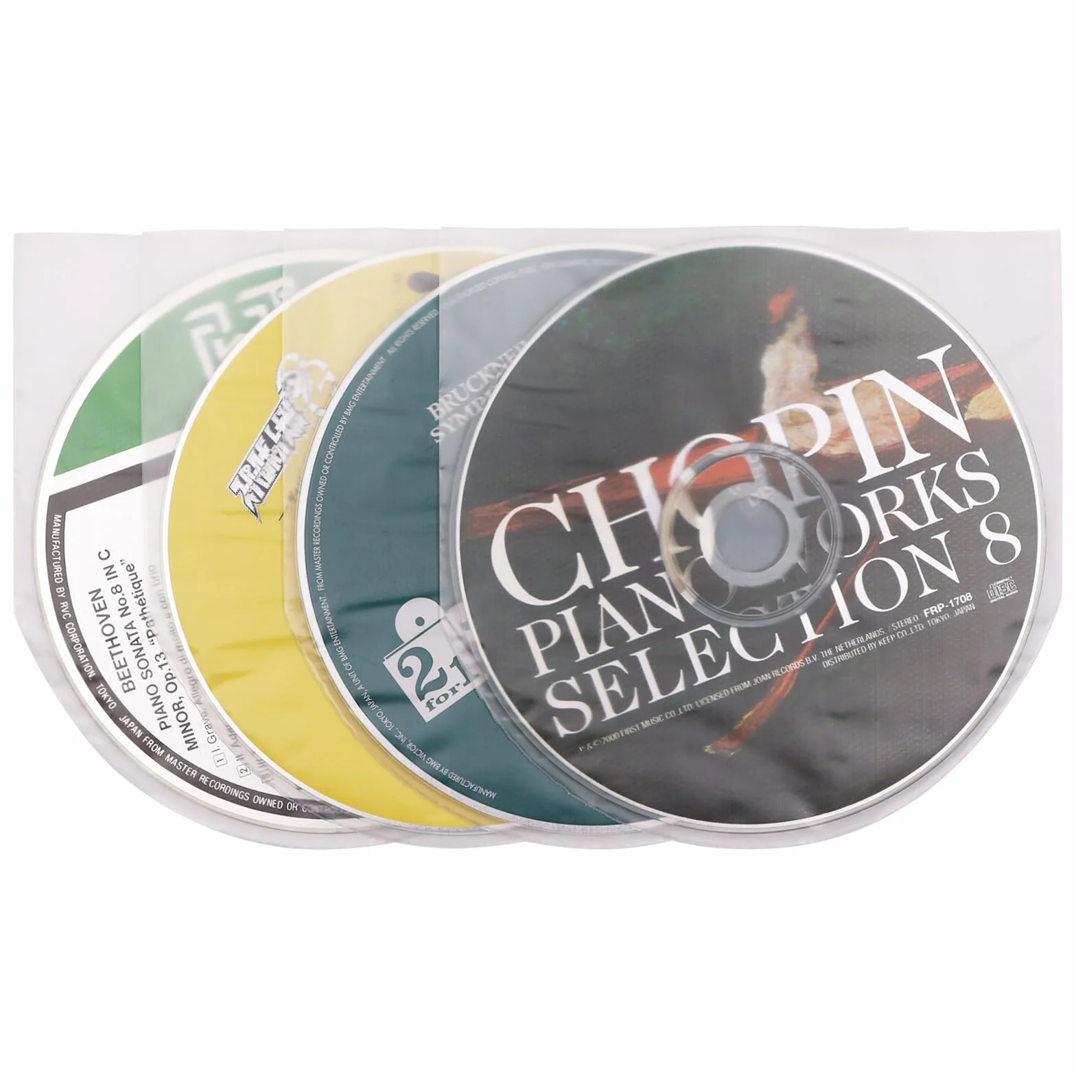 50 custodie interne in plastica antistatica per CD e DVD, per raccoglitori e dischi (100)