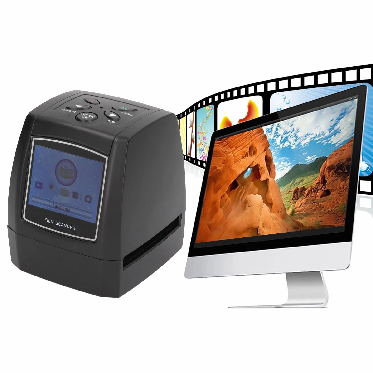 Scanner per pellicole, scanner per visualizzatore negativo portatile per studio fotografico