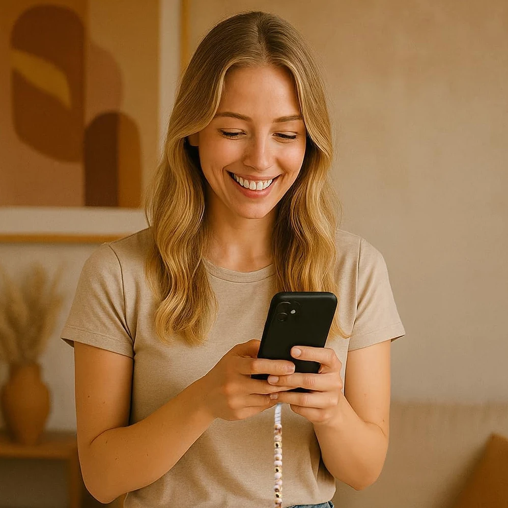 Elegante cavo di ricarica per telefono con perline colorate cavo di ricarica USB per smartphone (USB C a USB C, marmo e oro, 2 m)