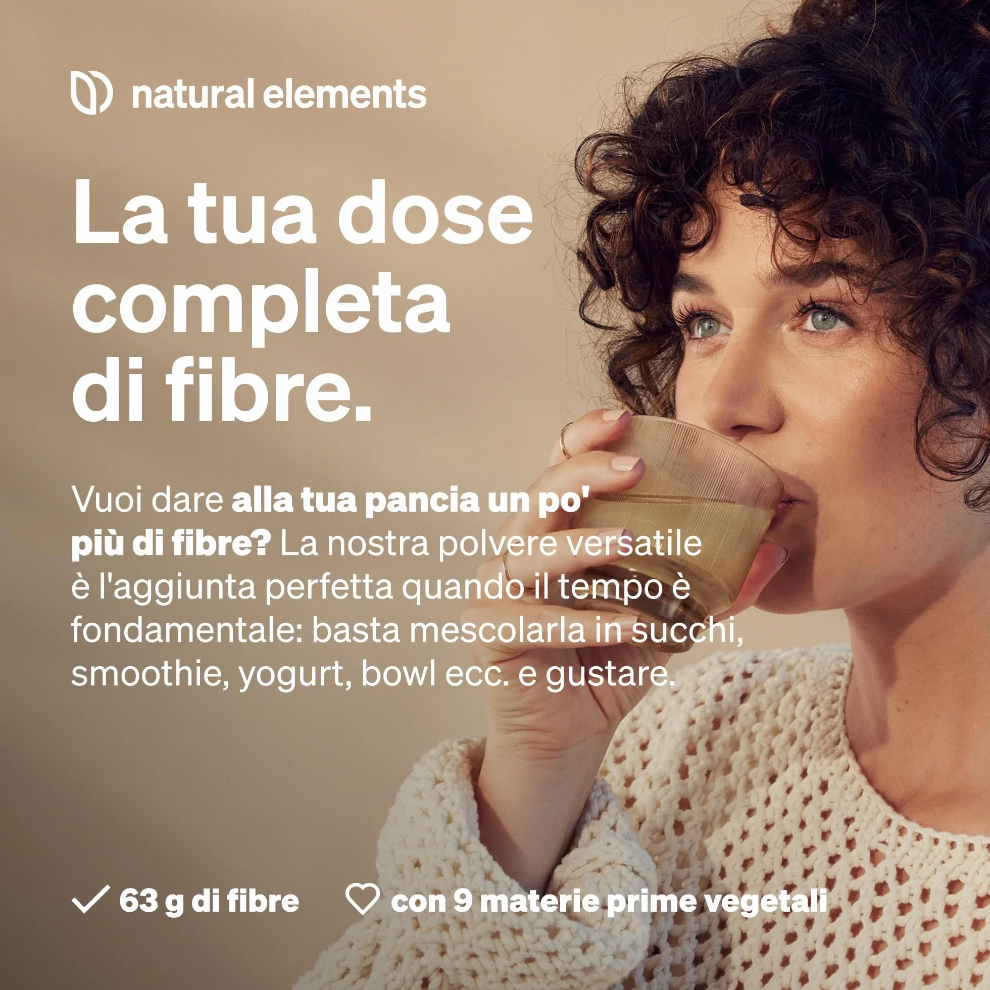 Mix di Fibre 600 g 9 fonti naturali con inulina e fibra di acacia vegano senza zuccheri aggiunti