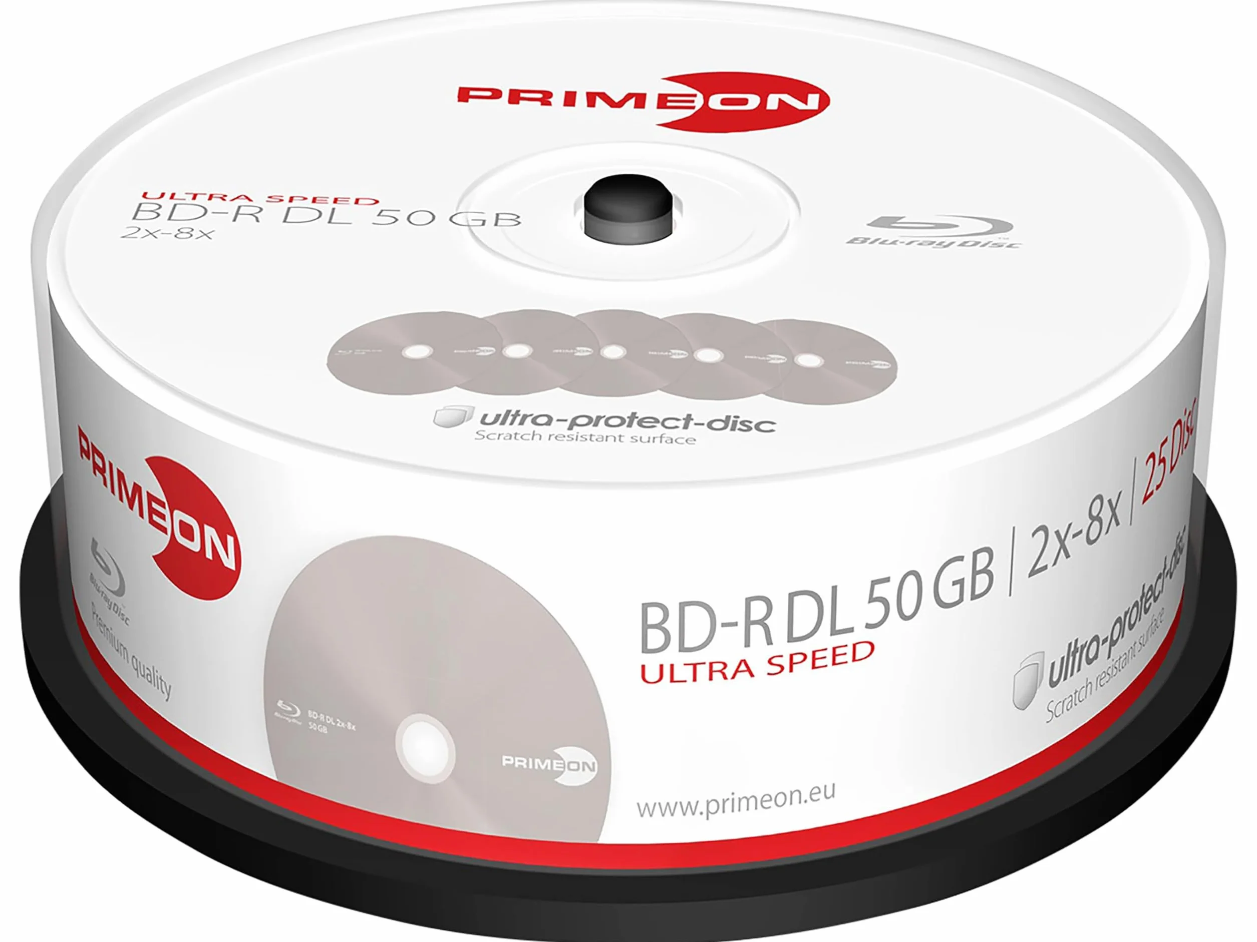 PRIMEON BD-R DL 50GB 2-8X, Ultra Speed, Bobina (25 DISCOS)
