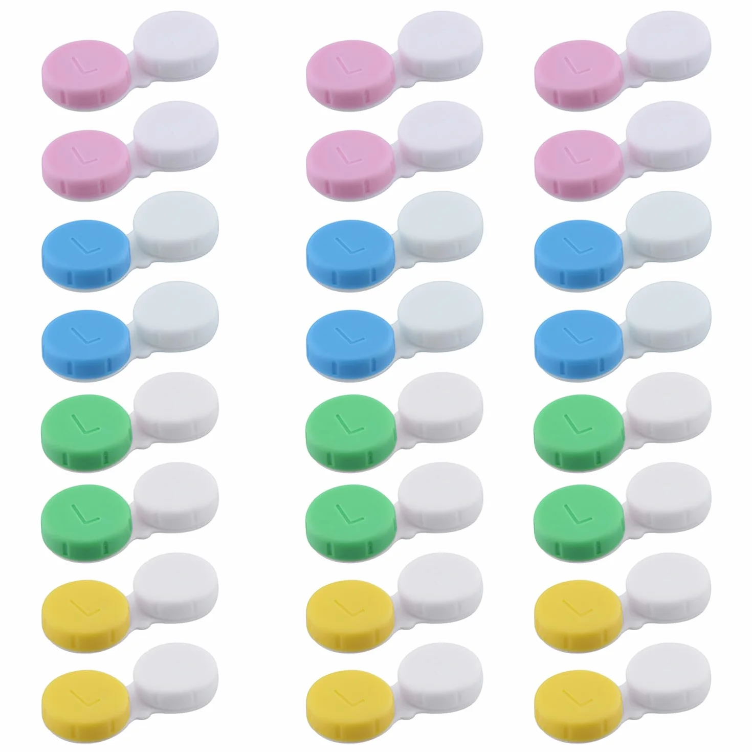Contenitori Lenti a Contatto 24 Pezzi, Scatola Cura Portatile Occhiali