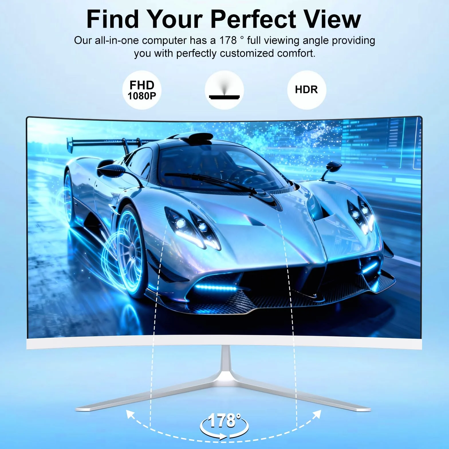Computer Desktop All-in-One 23,8 Pollici Core i7 7700HQ 16 GB RAM 512 GB SSD WiFi Bluetooth 5.0