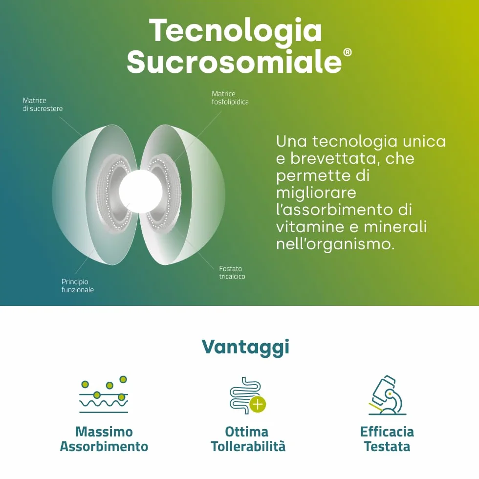 Apportal® Integratore Alimentare Tonico Energizzante 4 in 1 Ferro e Magnesio Sucrosomiale® Vitamina C 19 Nutrienti 14+14 Bustine Recupero Fisico Mentale
