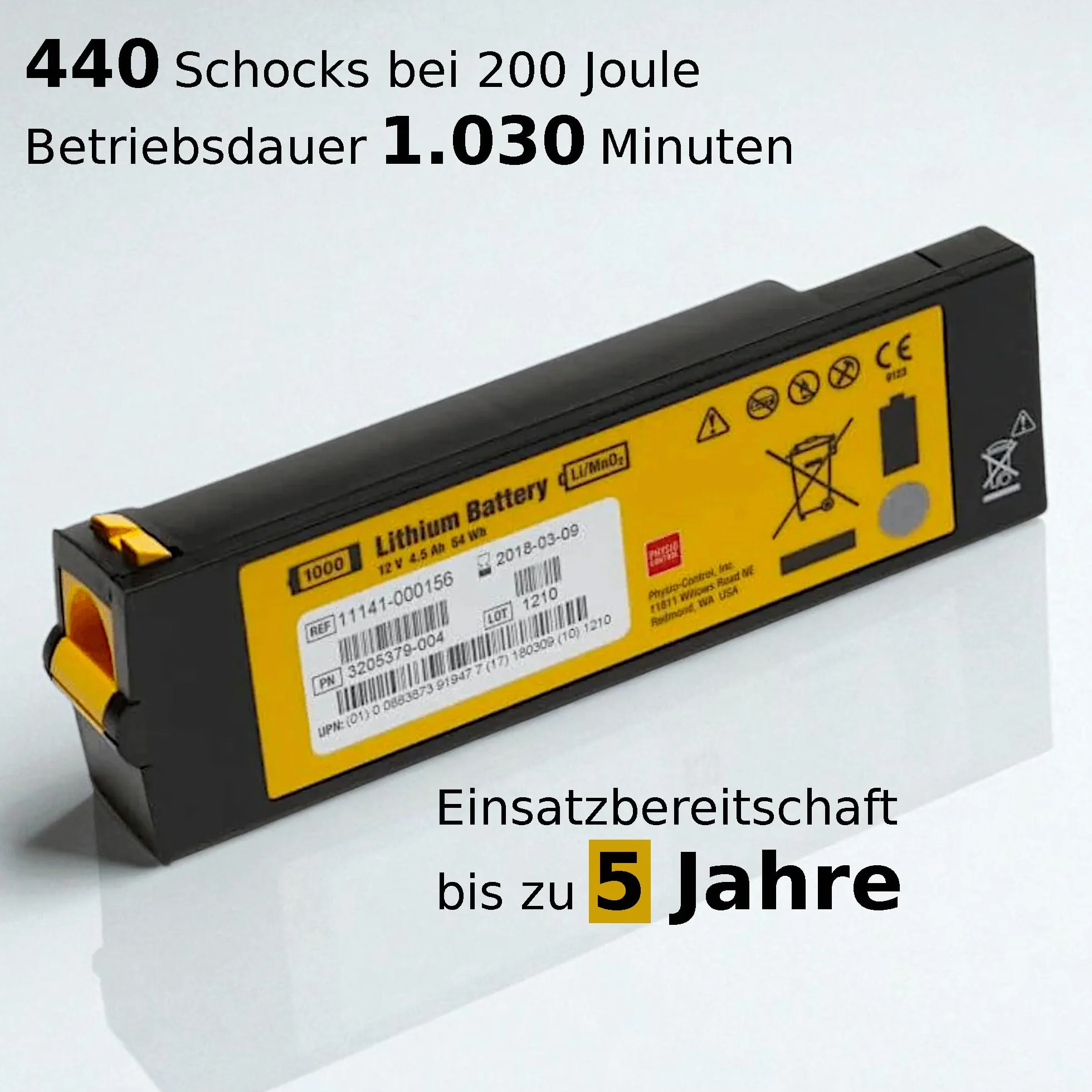 Batteria per Defibrillatore AED Physio Control LIFEPAK LP 1000 (LP1000)
