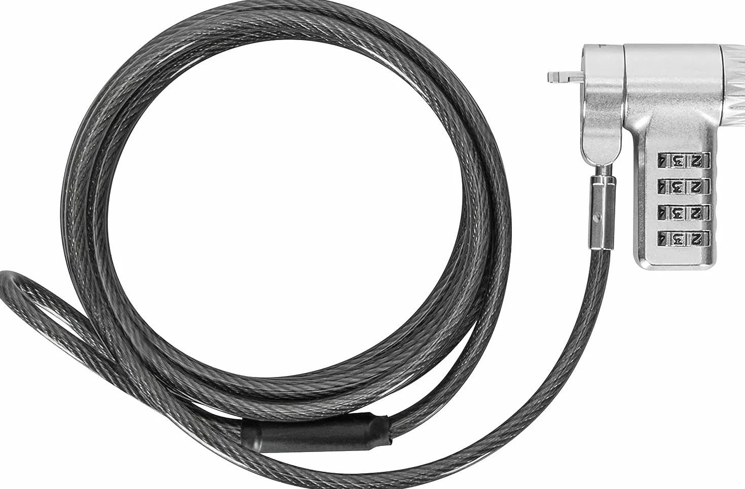 Techly 368093 Lucchetto con Sistema di Sicurezza Universale a Combinazione per Notebook Grigio
